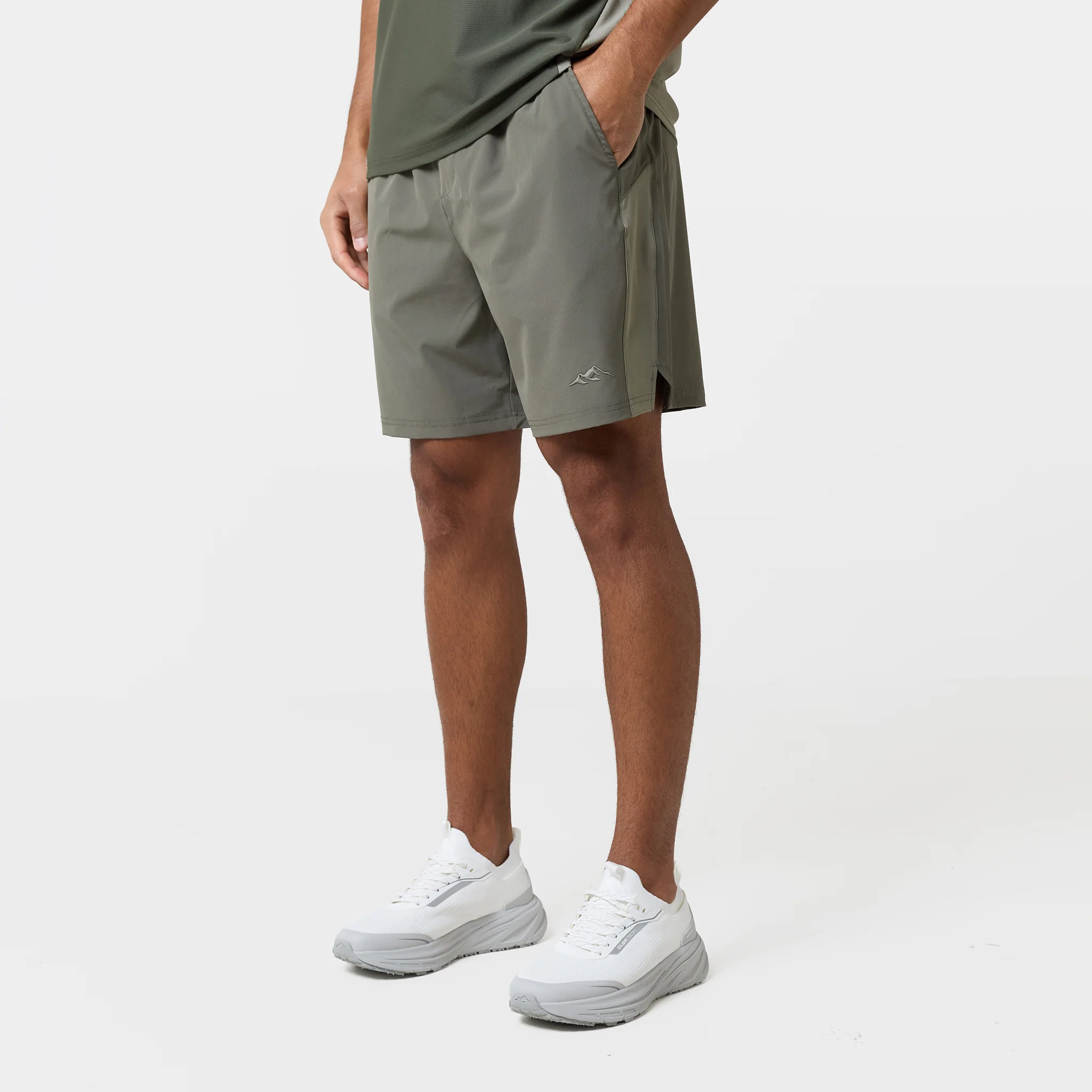 Colourblock/Pace Training Twinset Duo | Khaki/Fossil - Image 10
