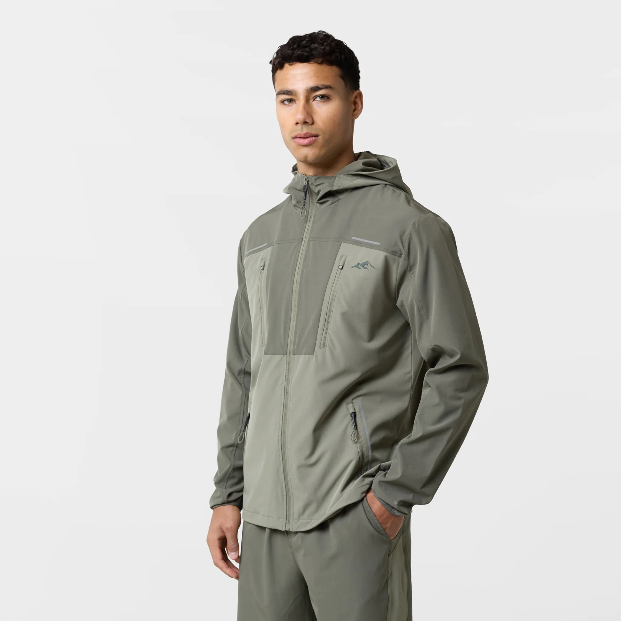 Colourblock Training Jacket Tri-Set | Khaki - Image 3