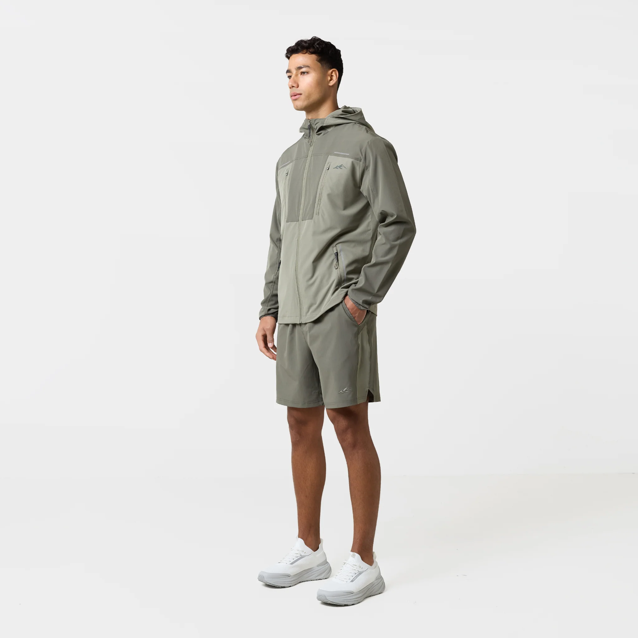 Colourblock Training Jacket Tri-Set | Khaki - Image 6