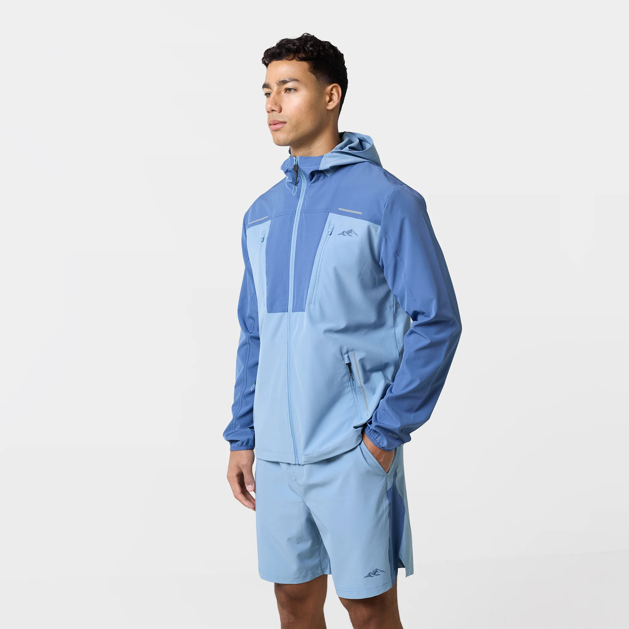 Colourblock Training Jacket Tri-Set | Light Blue - Image 6