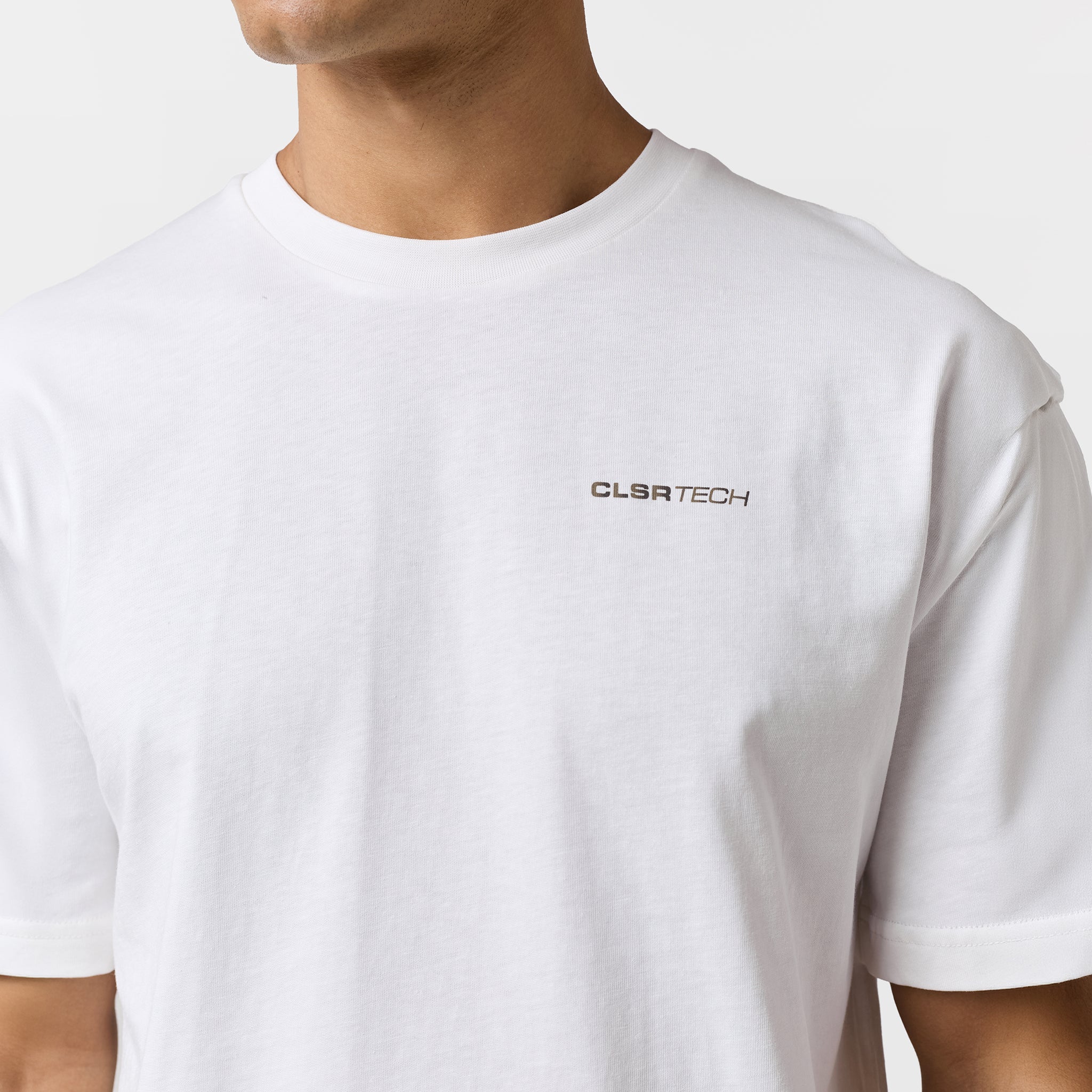 Contours Tech T-Shirt | Off White/Khaki - Image 6
