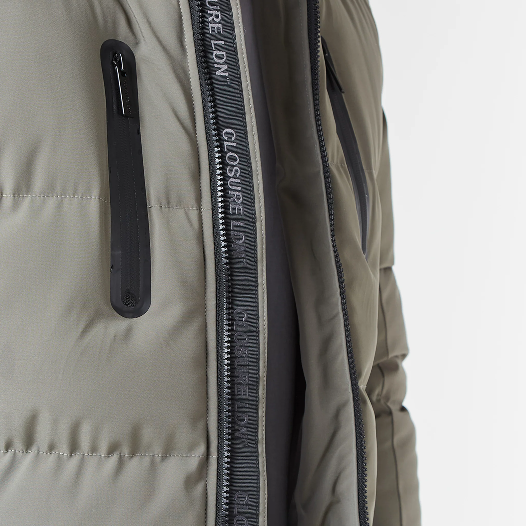 Contrast Panel Puffer Jacket | Washed Khaki - Image 5