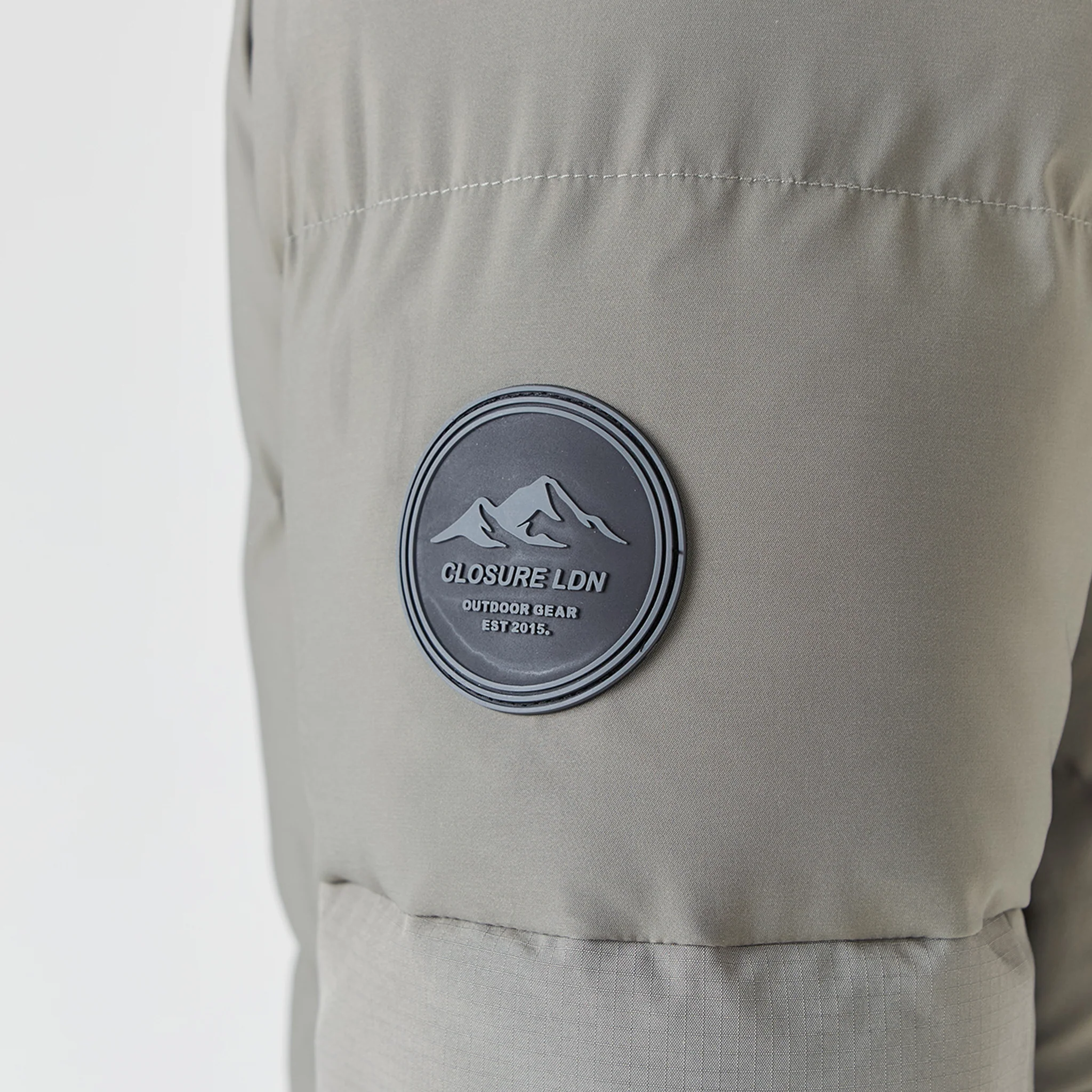 Contrast Panel Puffer Jacket | Washed Khaki - Image 7