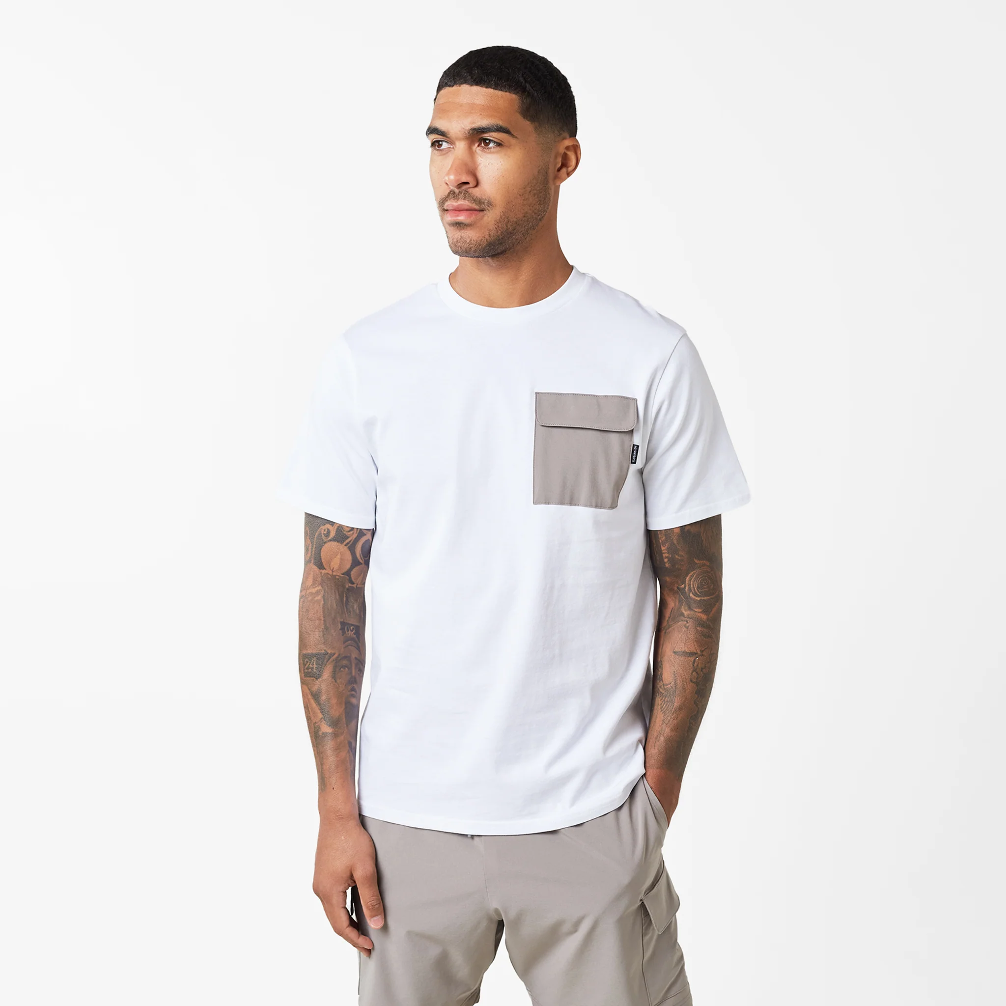 Tech Pocket Twinset | White/Stone - Image 3