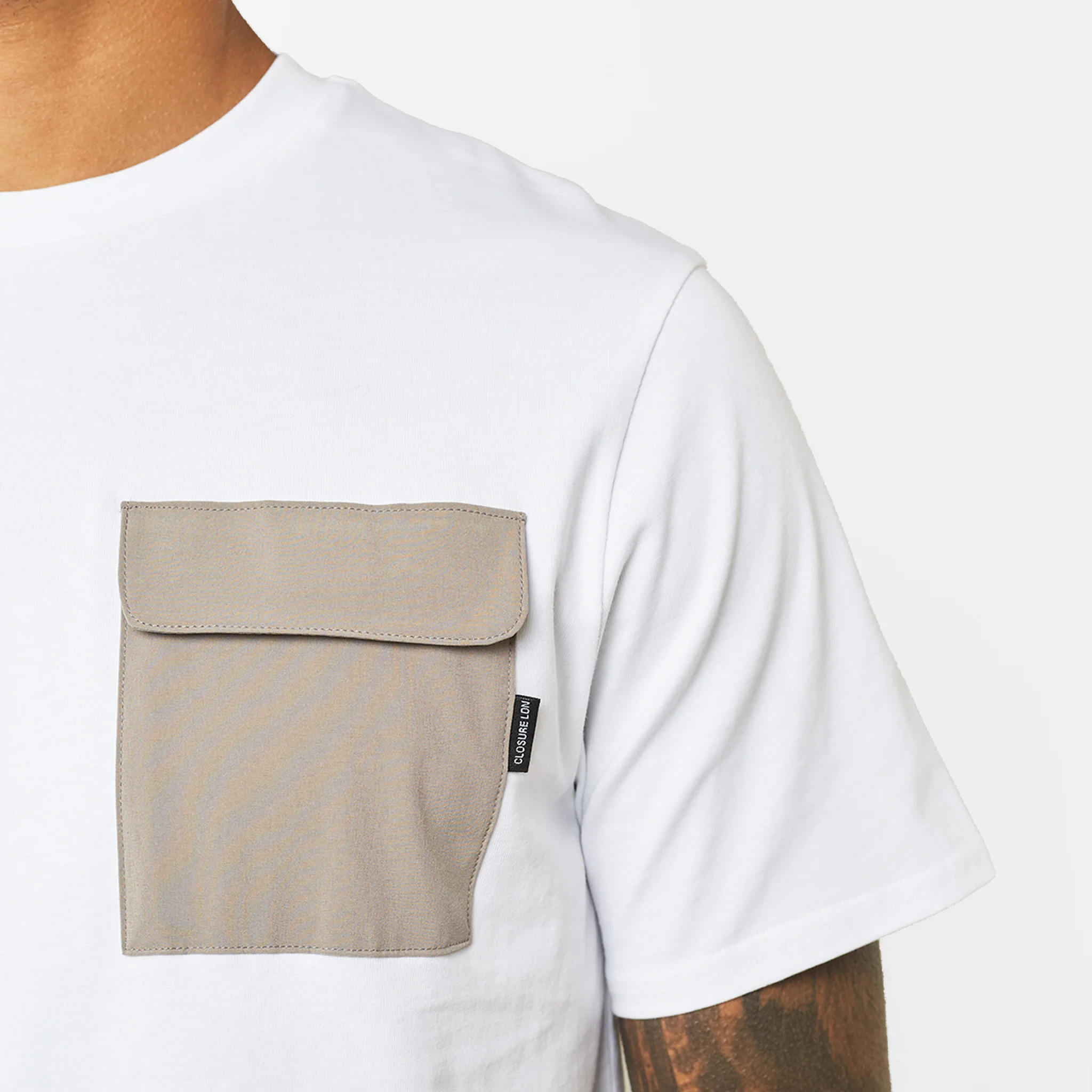 Tech Pocket Twinset | White/Stone - Image 4