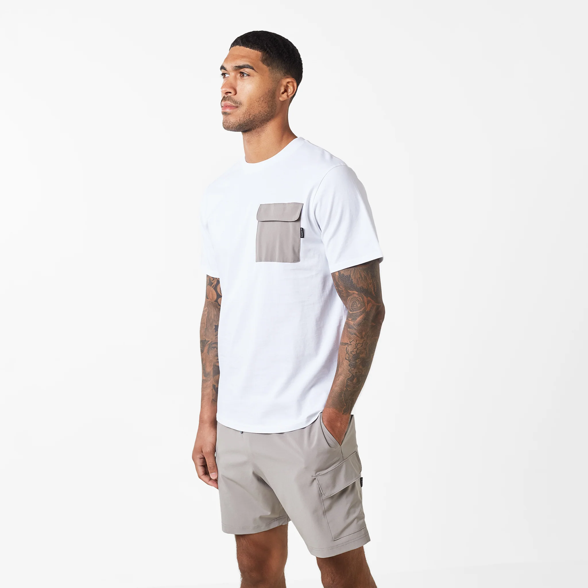 Tech Pocket Twinset | White/Stone - Image 7