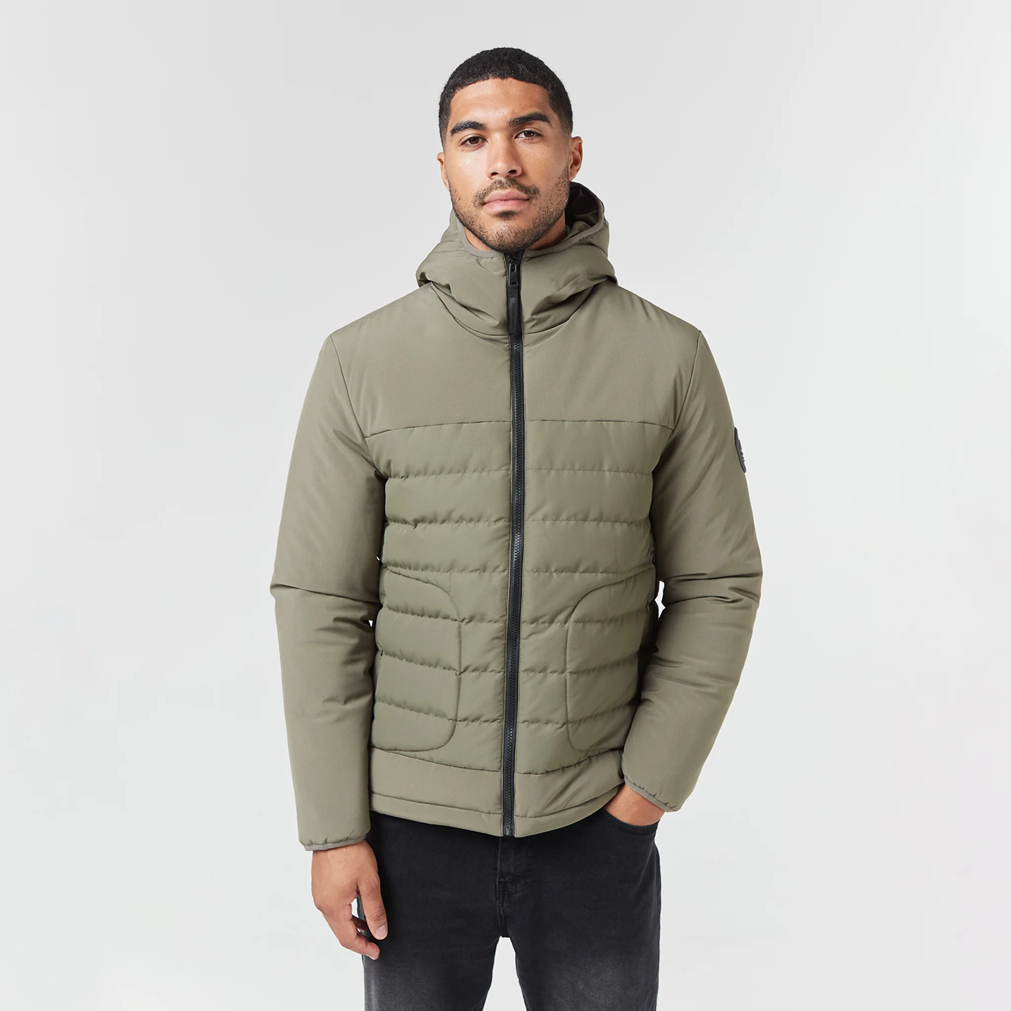 Contrast Soft Shell Jacket | Washed Khaki - Image 11