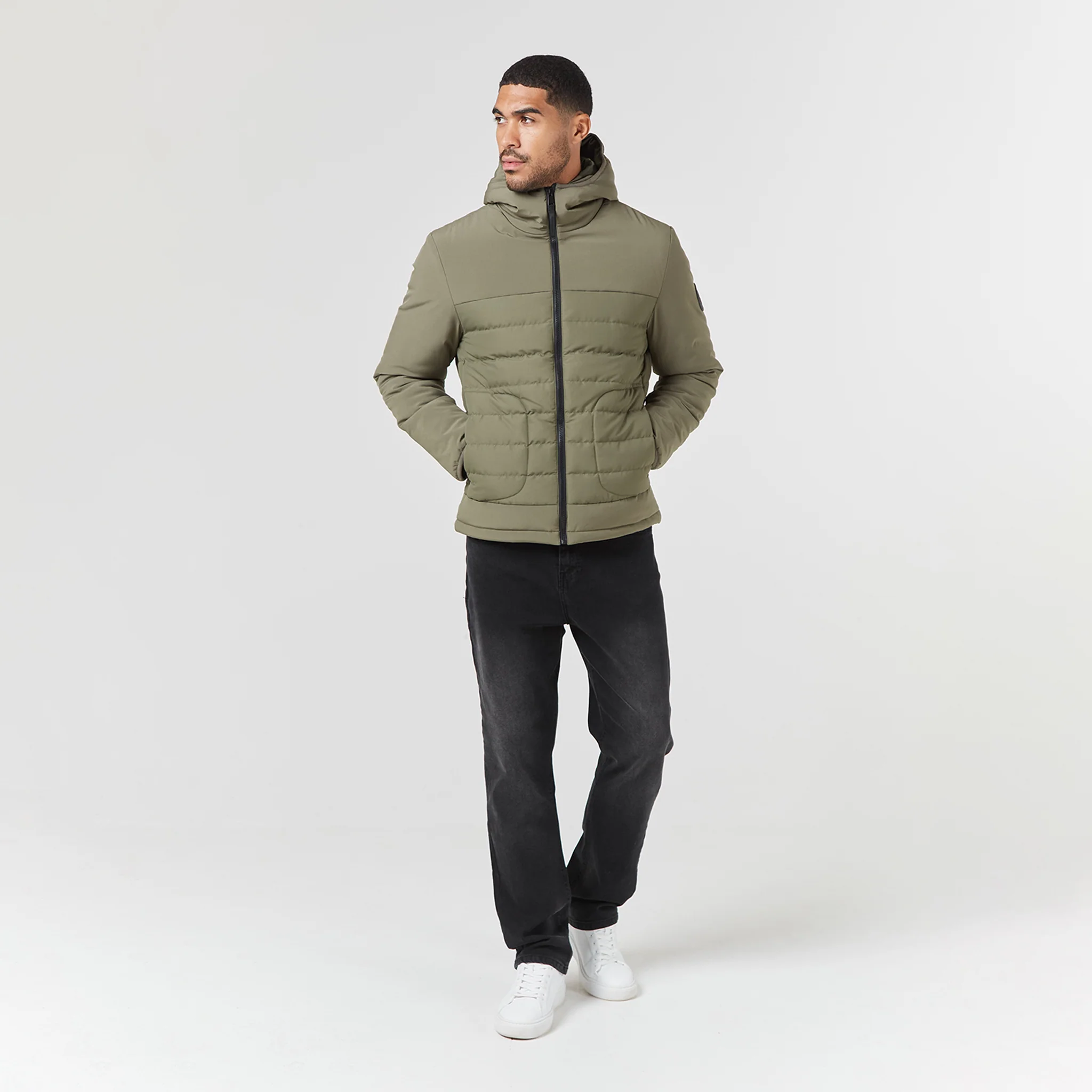 Contrast Soft Shell Jacket | Washed Khaki - Image 2