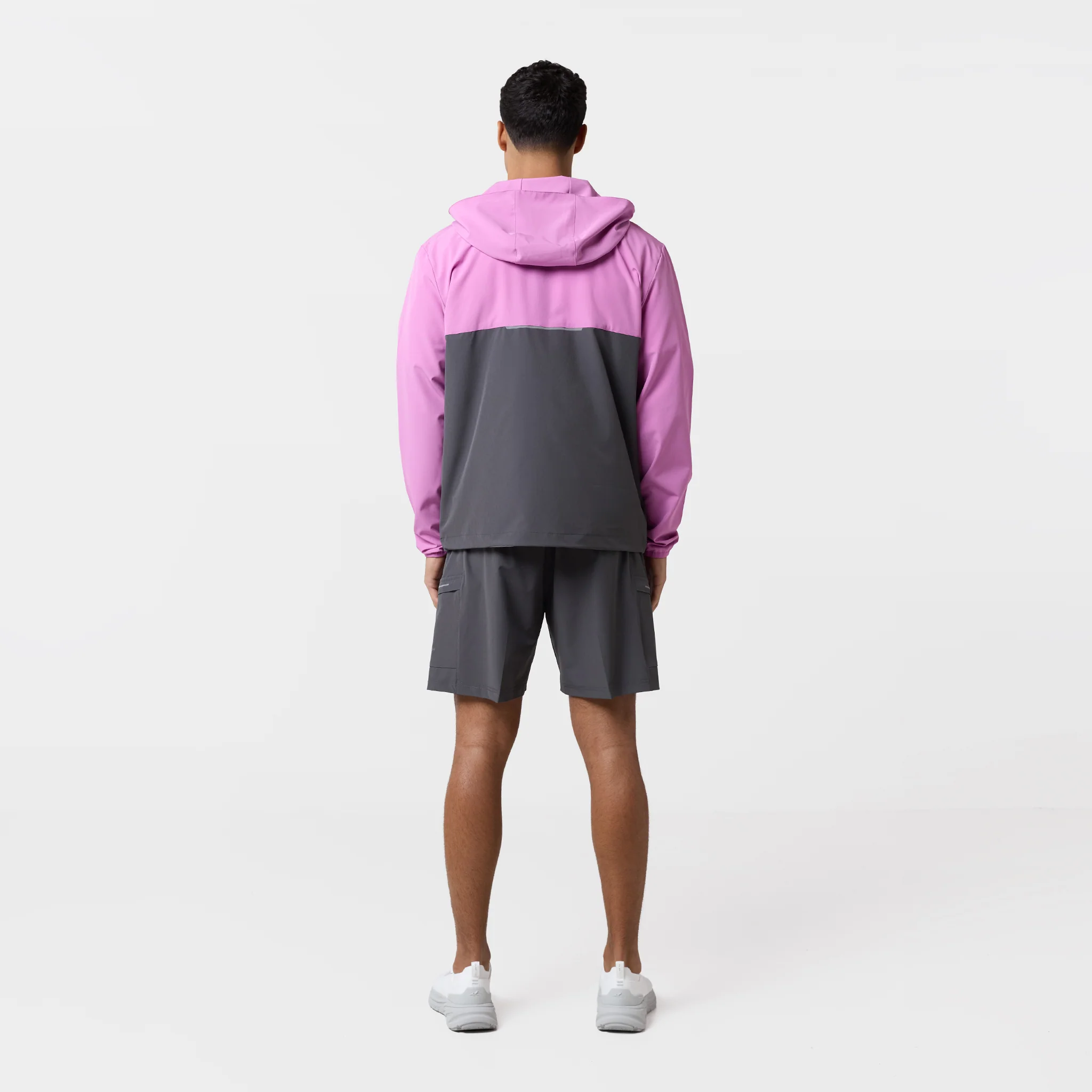 Contrast Tech Windbreaker Twinset | Pink/Charcoal - Image 10