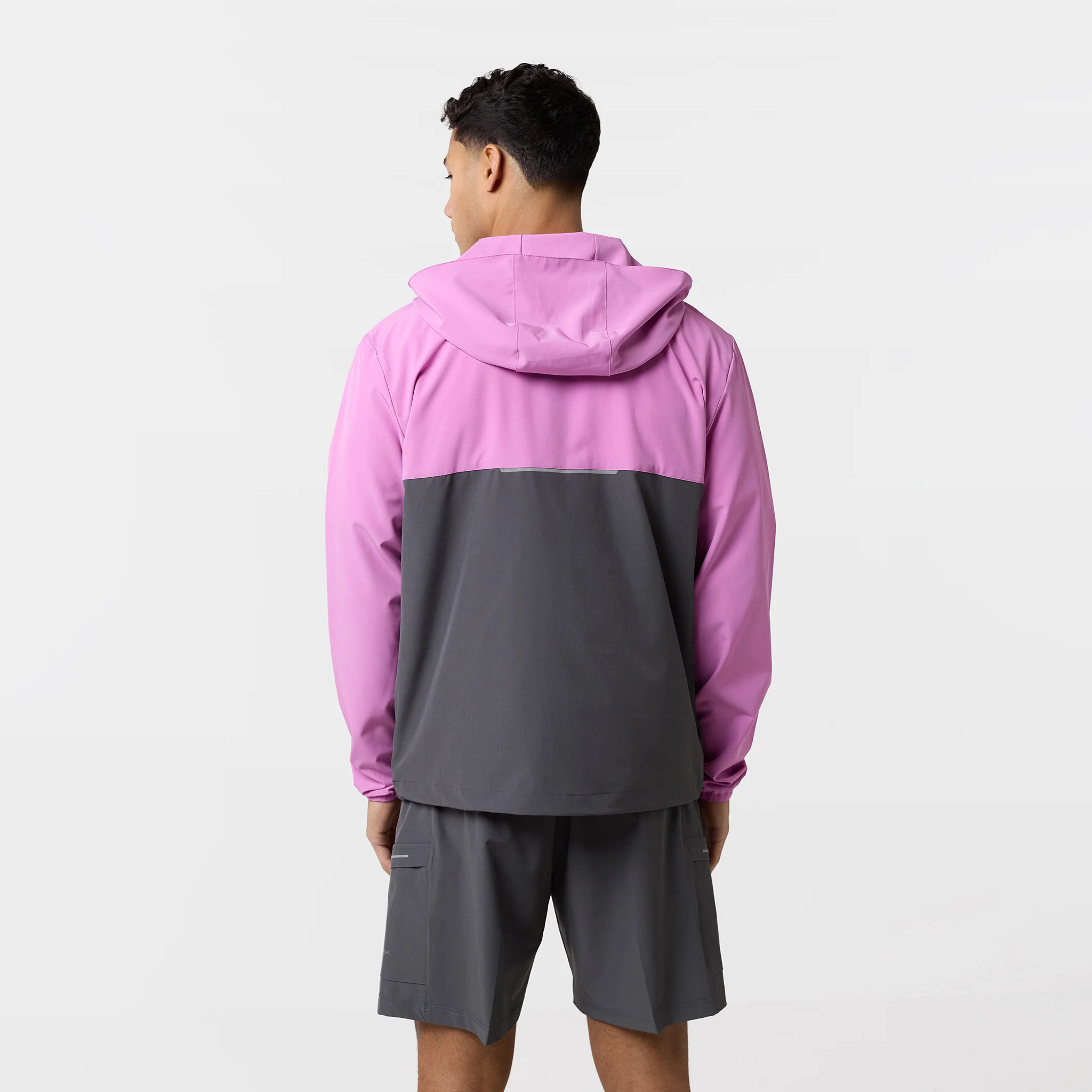 Contrast Tech Windbreaker Twinset | Pink/Charcoal - Image 9
