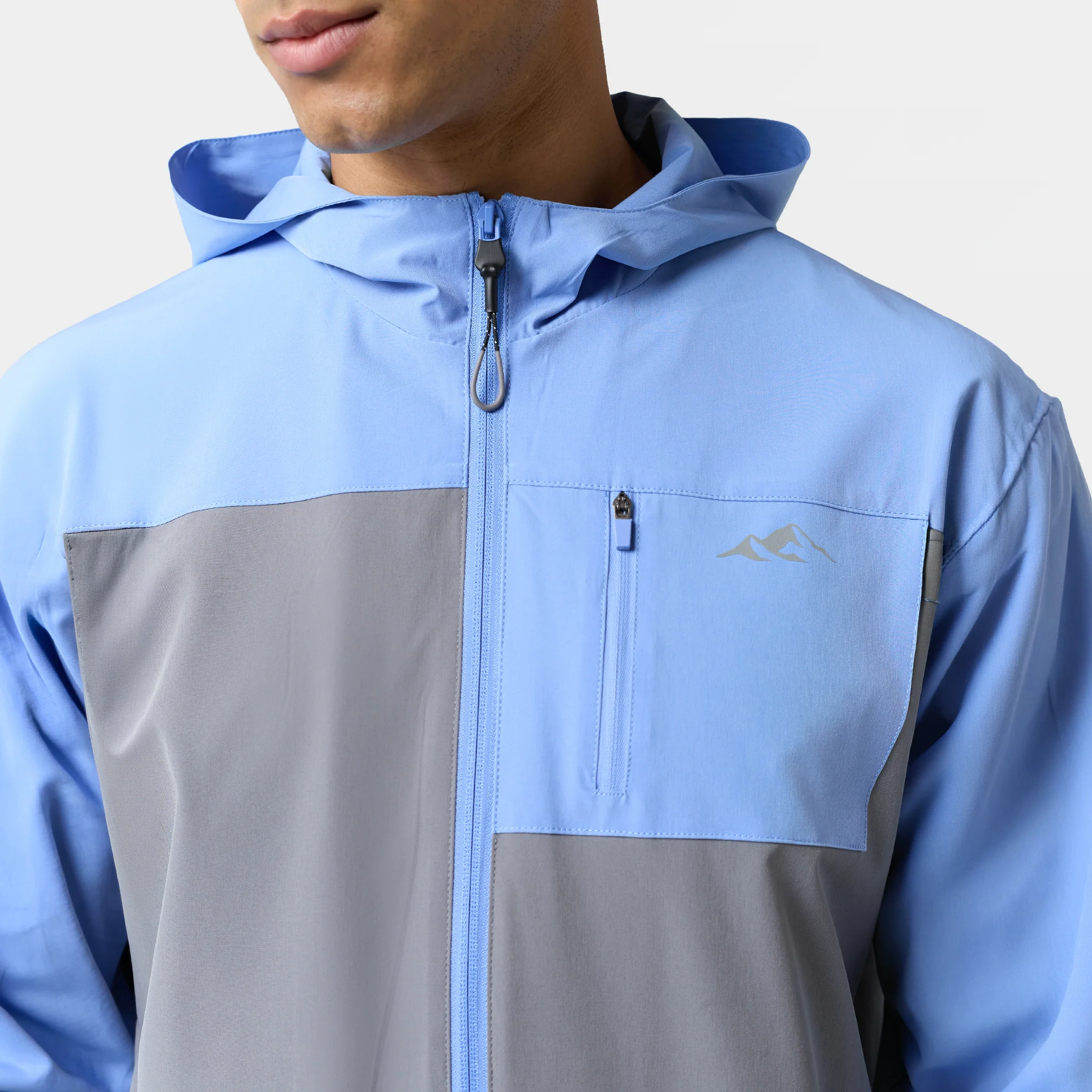 Contrast Tech Windbreaker Twinset | Iron Grey/University Blue - Image 4