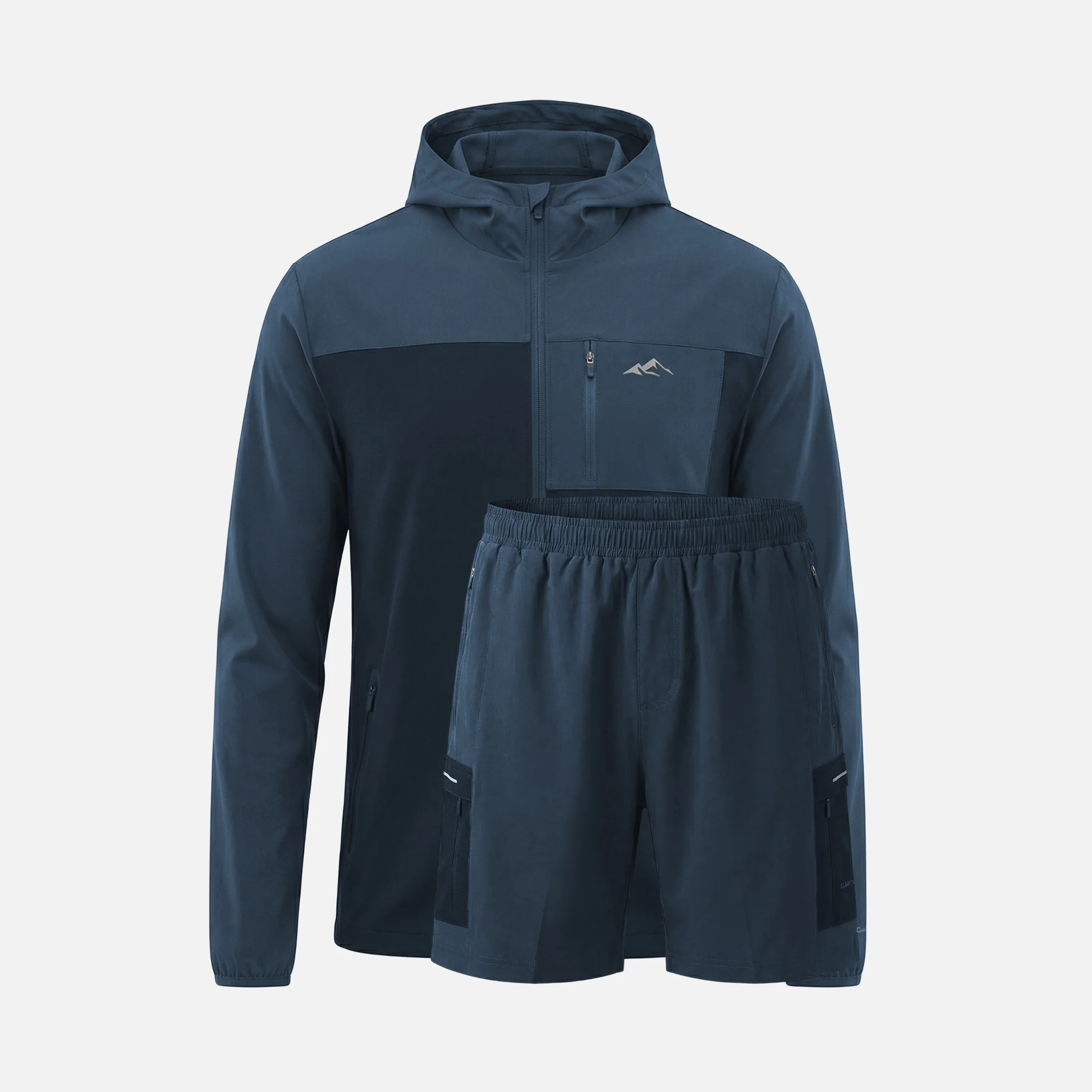 Contrast Tech Windbreaker Twinset | Navy/Blue - Image 12