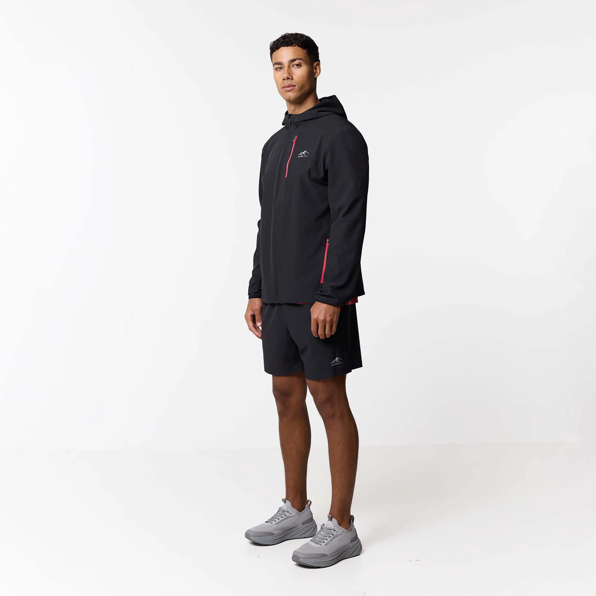 Contrast Zip Tri Set | Black/Coral/Red - Image 12