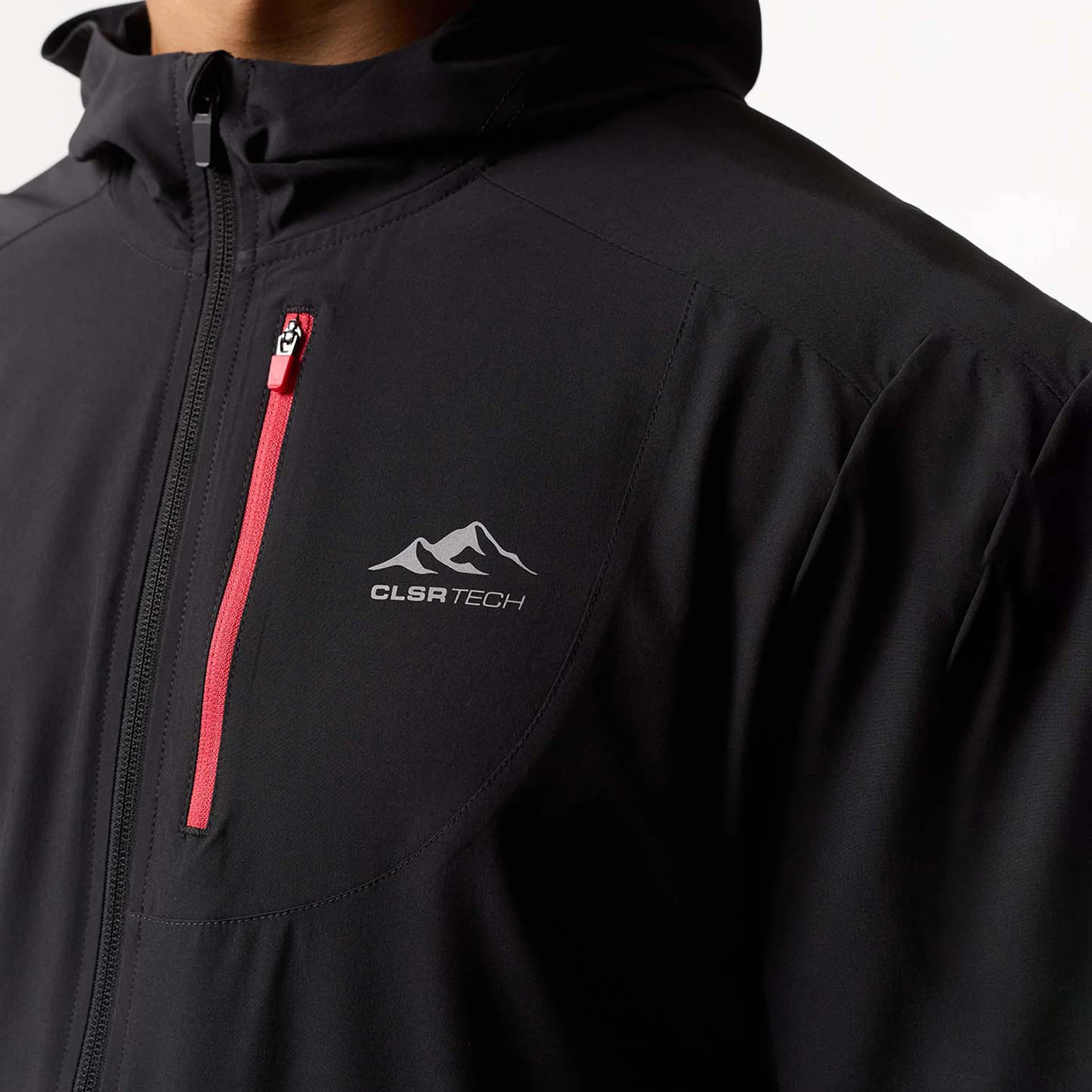 Contrast Zip Tri Set | Black/Coral/Red - Image 7