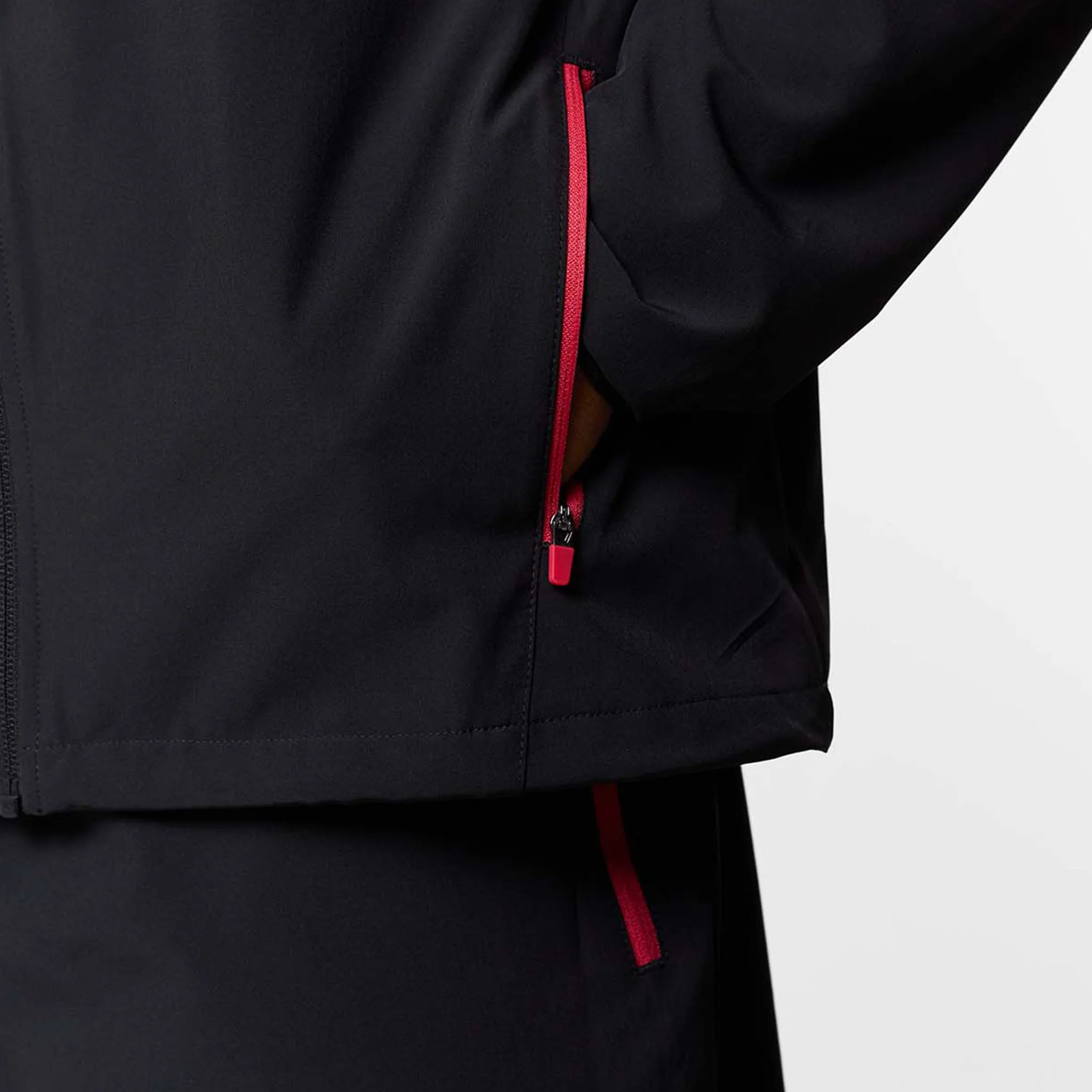 Contrast Zip Tri Set | Black/Coral/Red - Image 8