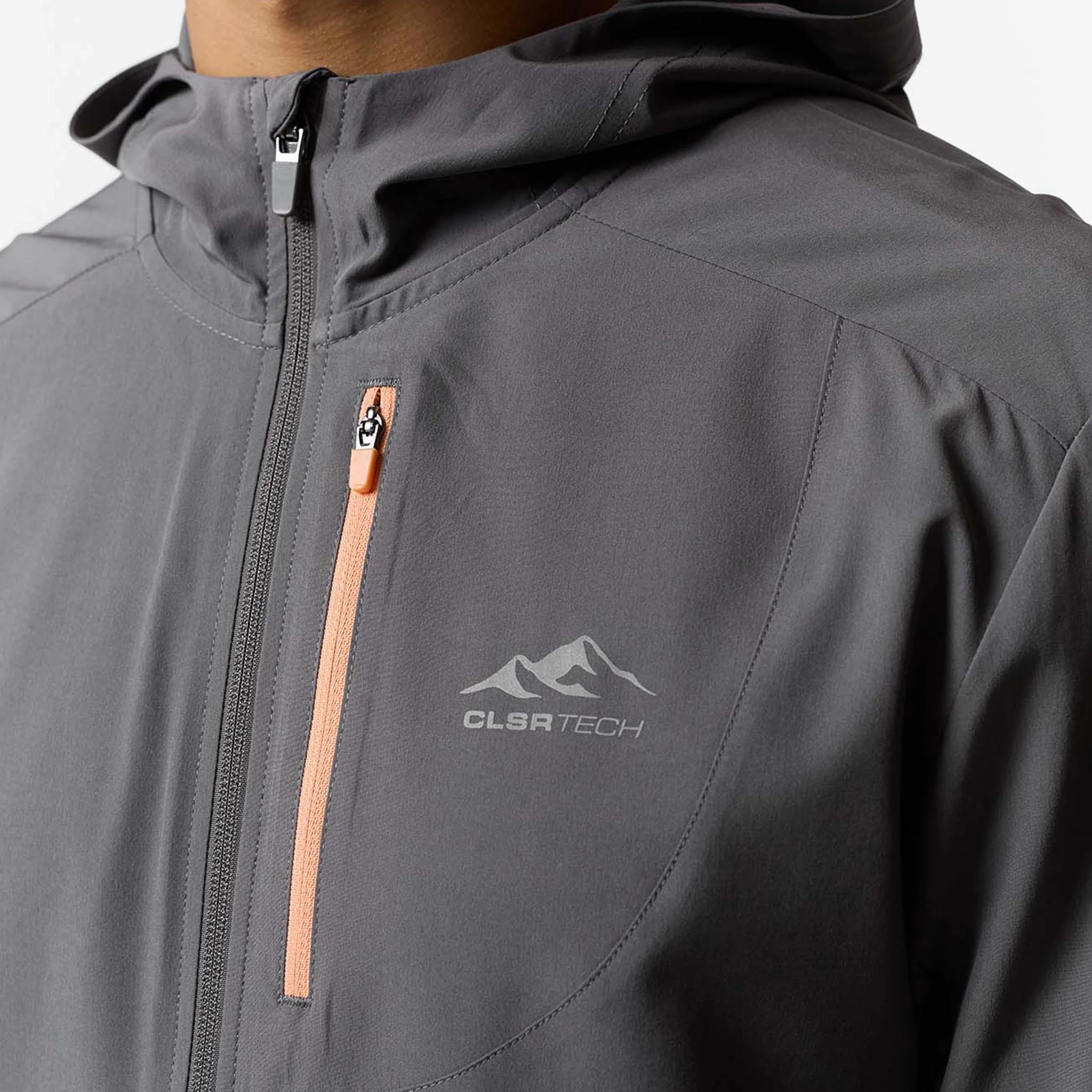 Contrast Zip Tri Set | Charcoal/Peach - Image 5