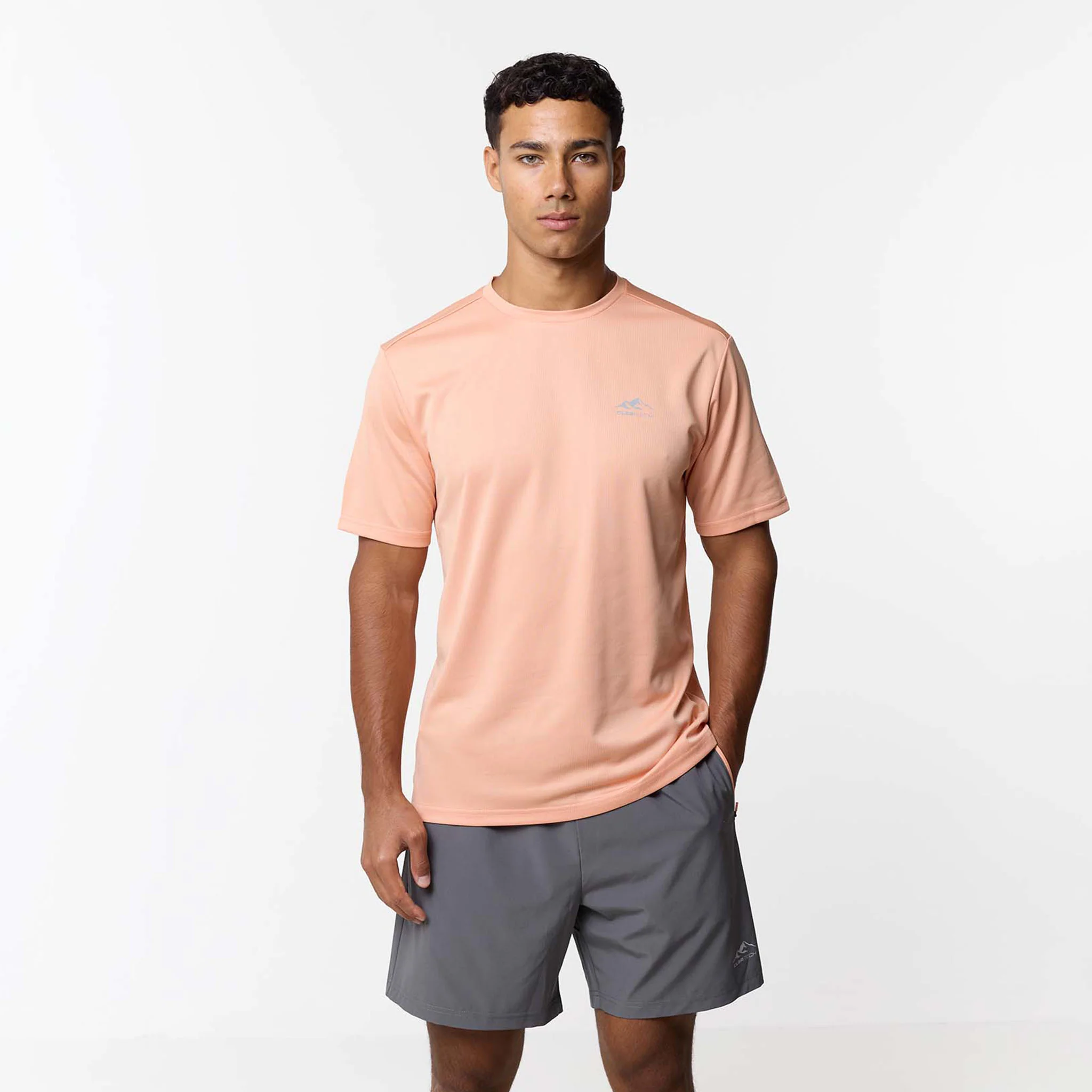 Contrast Zip Tri Set | Charcoal/Peach - Image 7