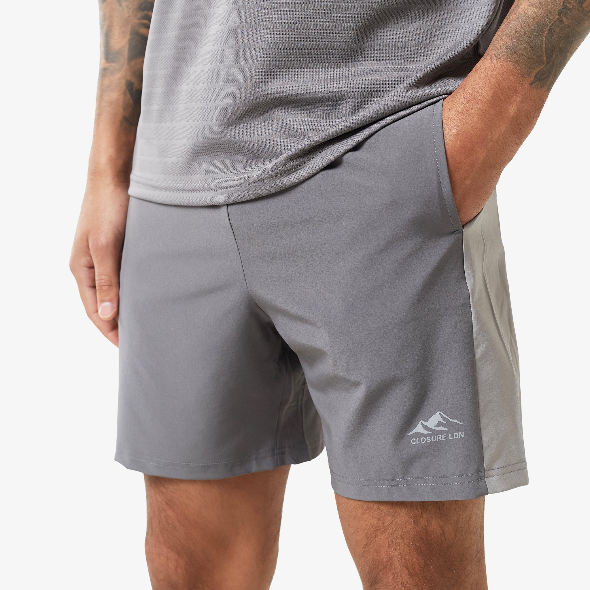 Core Cut & Sew Short | Charcoal/Grey - Image 3