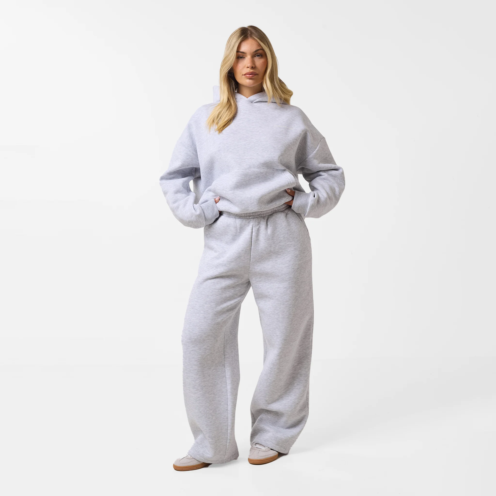 Core Logo Open Hem Jogger | Grey Marl - Image 3