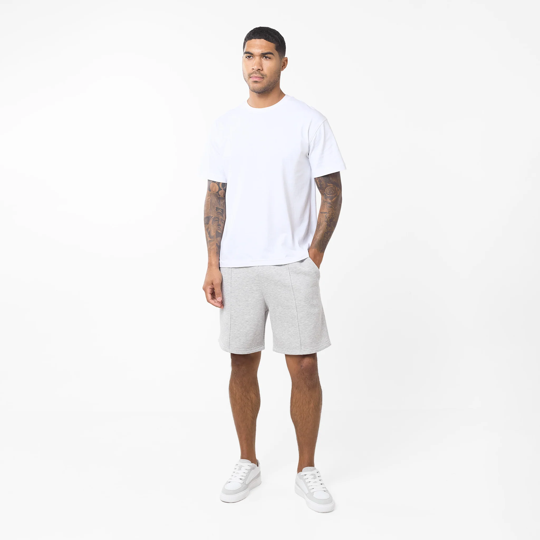 Pleated Core Short | Grey Marl - Image 9