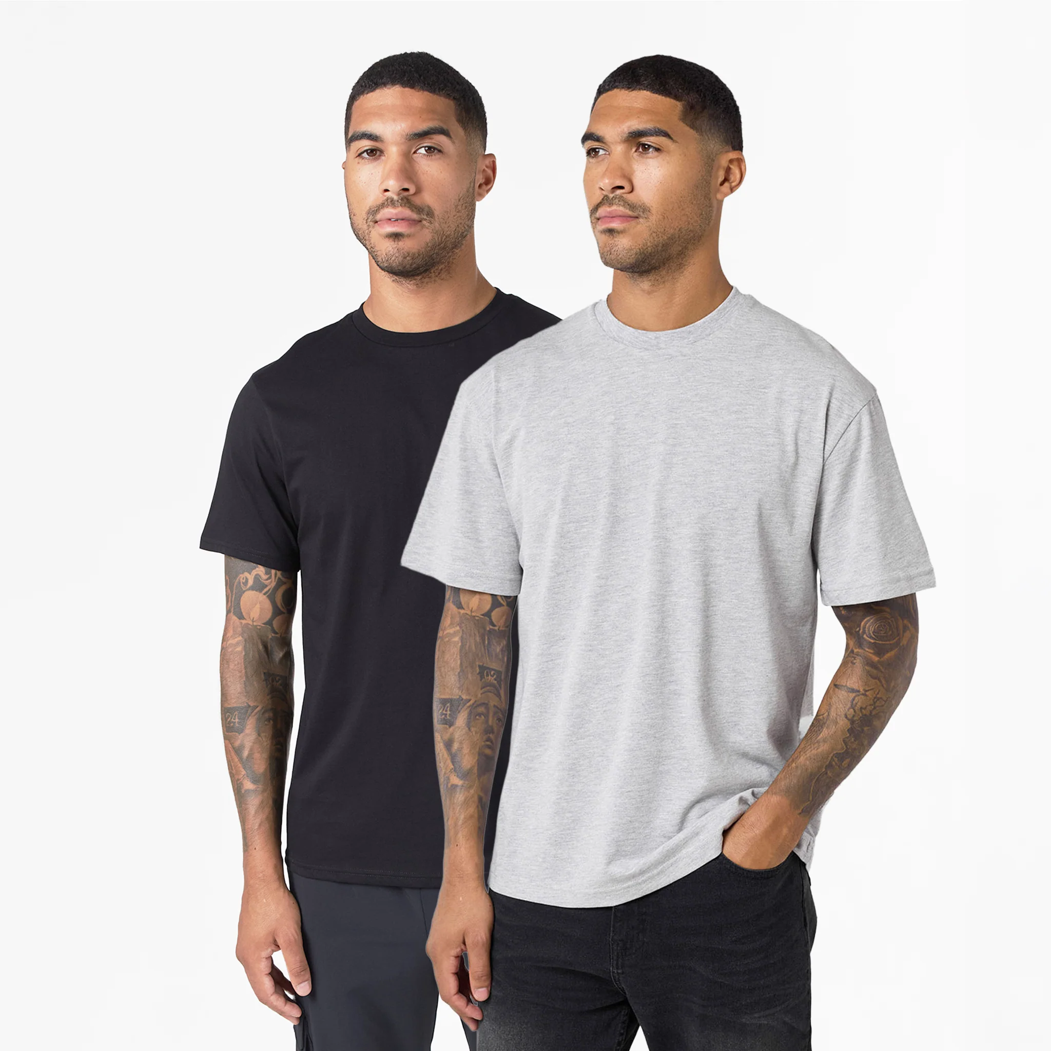 2-Pack Core Relaxed Fit T-Shirt | Black/Grey