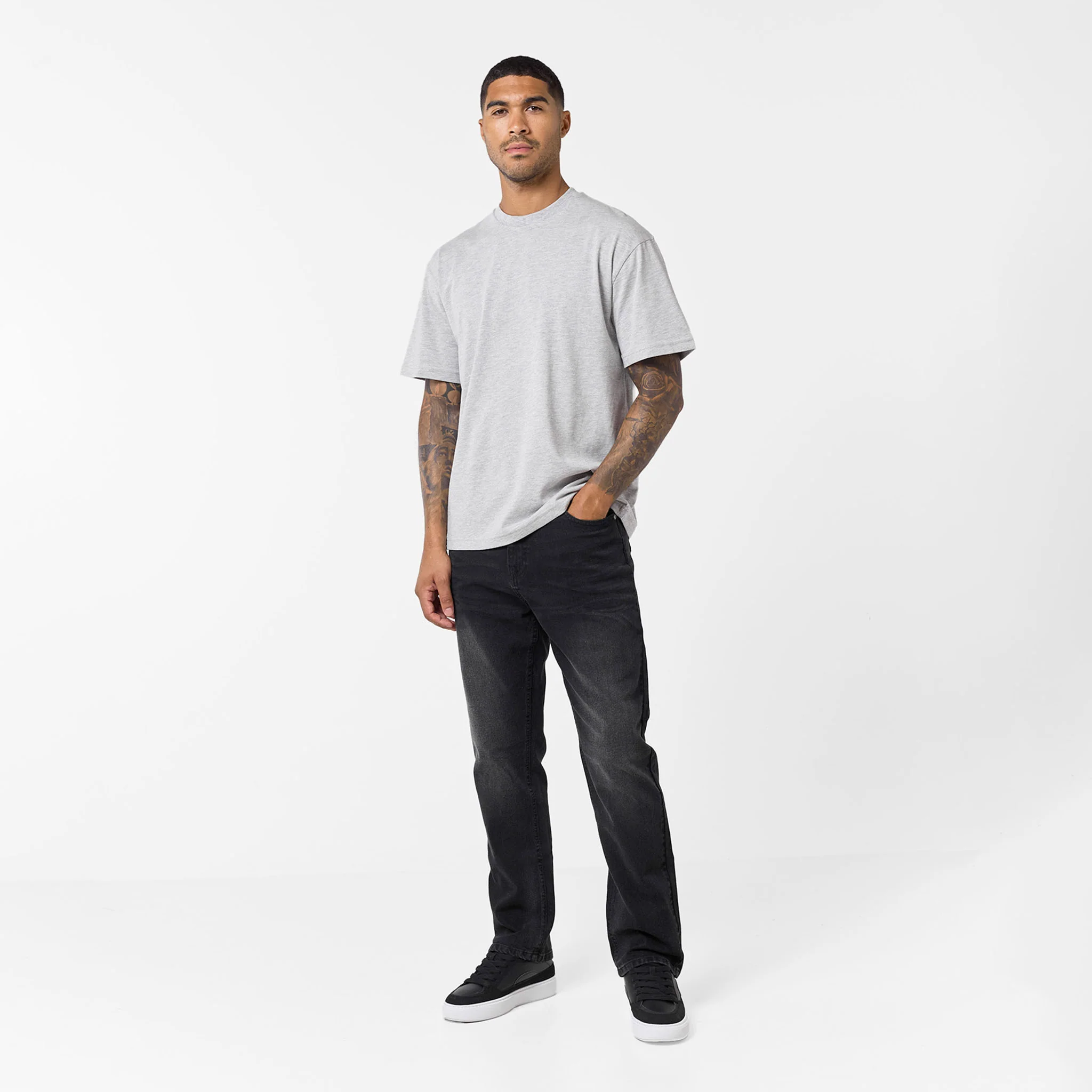 Core Relaxed Fit T-Shirt | Grey Marl - Image 4