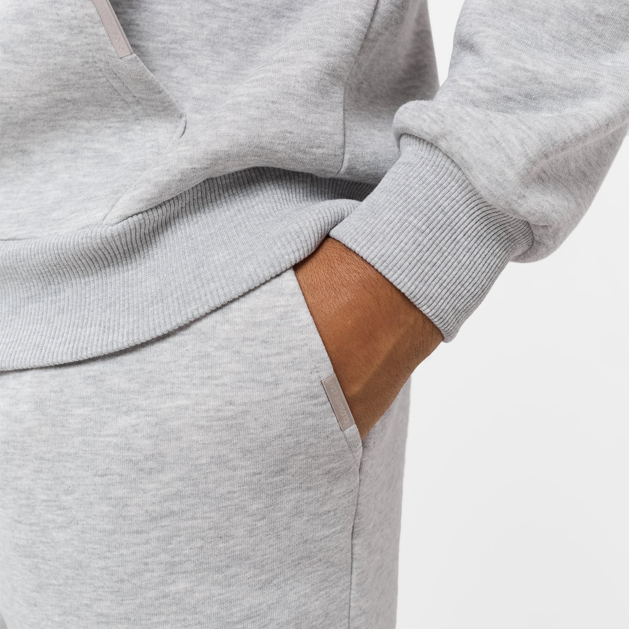 Core Short Twinset | Grey Marl - Image 4