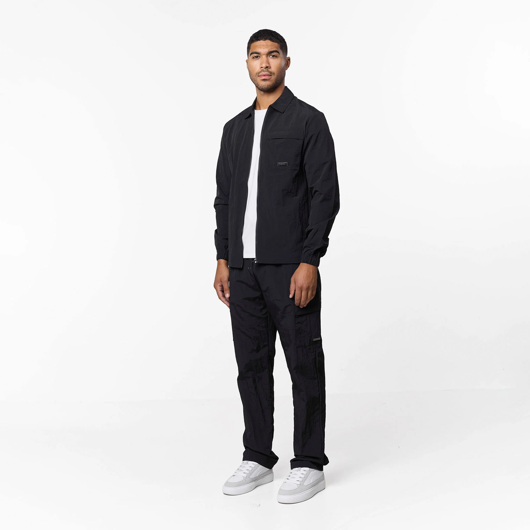 Crinkle Nylon Tech Utility Pant | Black - Image 3