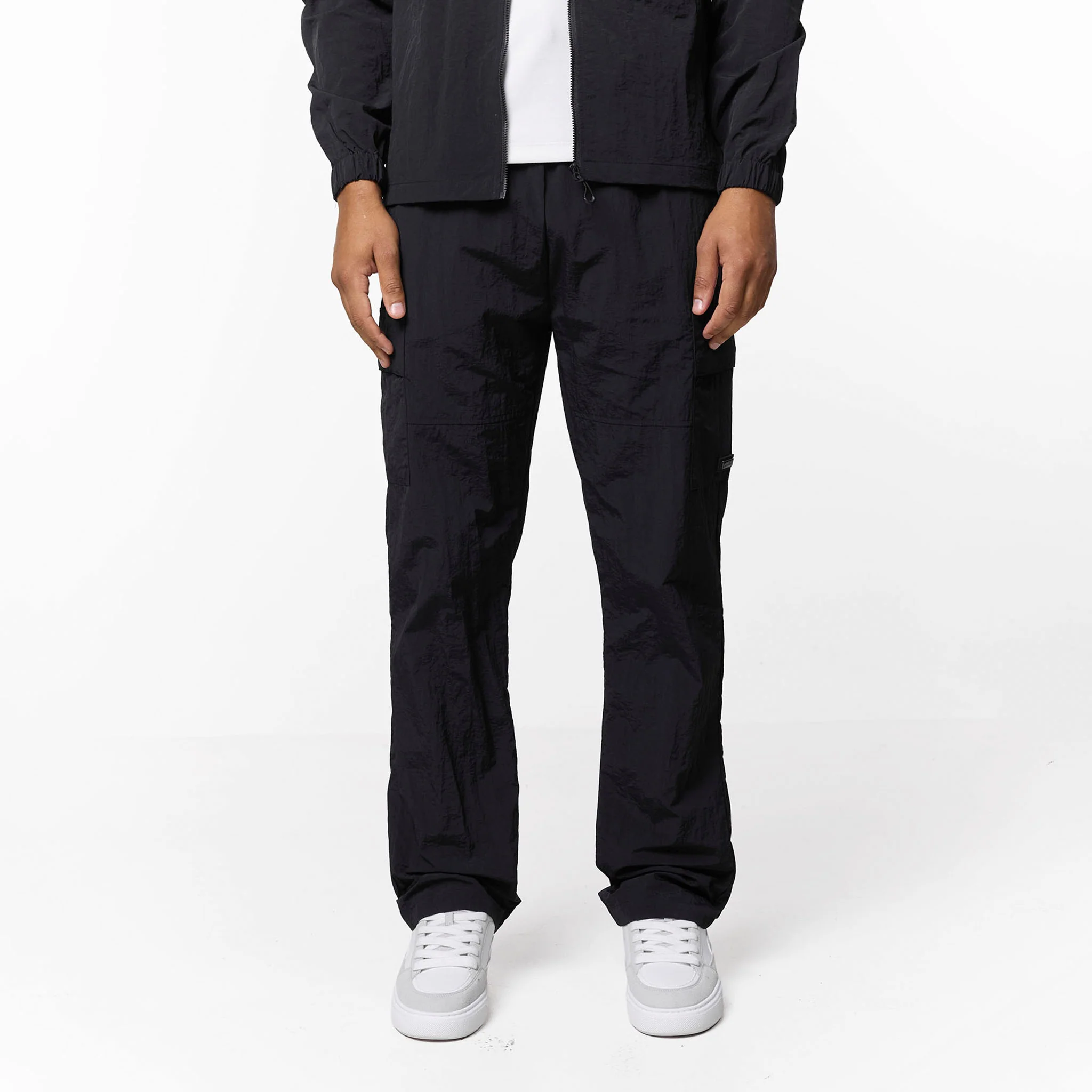 Crinkle Nylon Tech Utility Pant | Black - Image 4