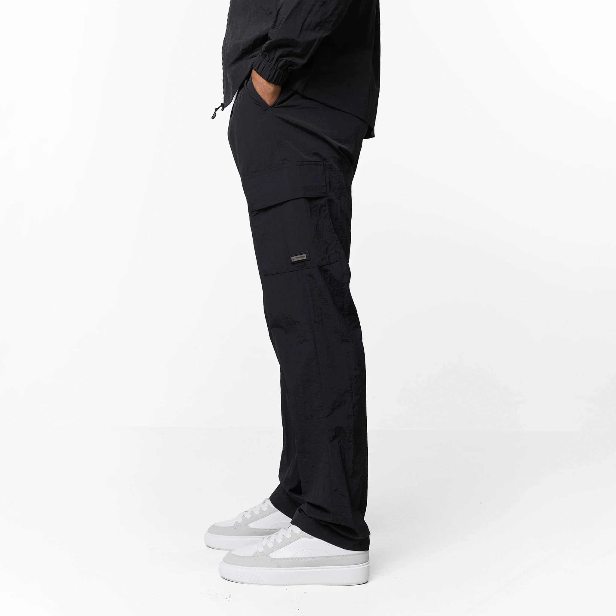 Crinkle Nylon Tech Utility Pant | Black - Image 7