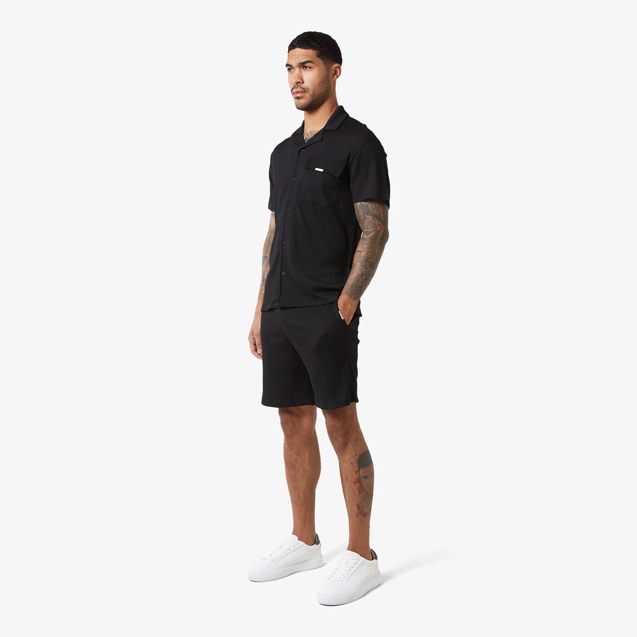 Crinkle Shirt | Black - Image 3