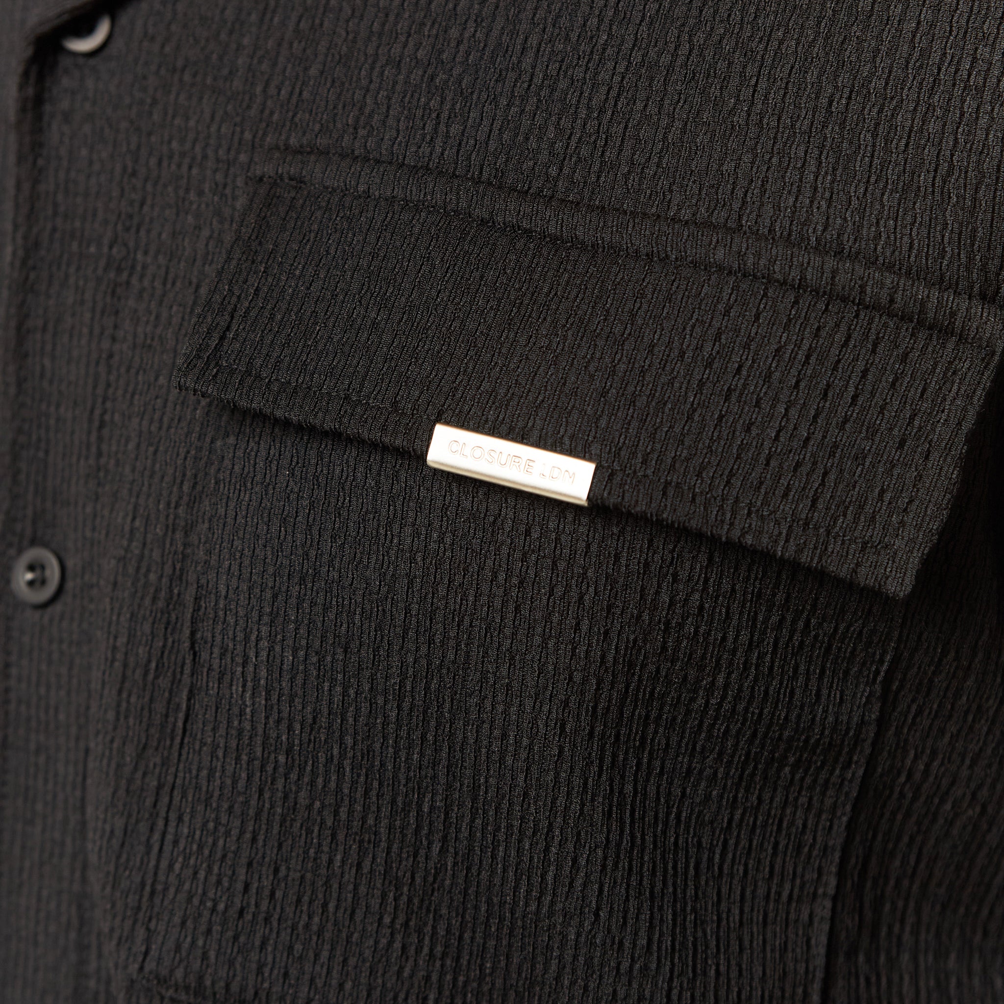 Crinkle Shirt | Black - Image 5