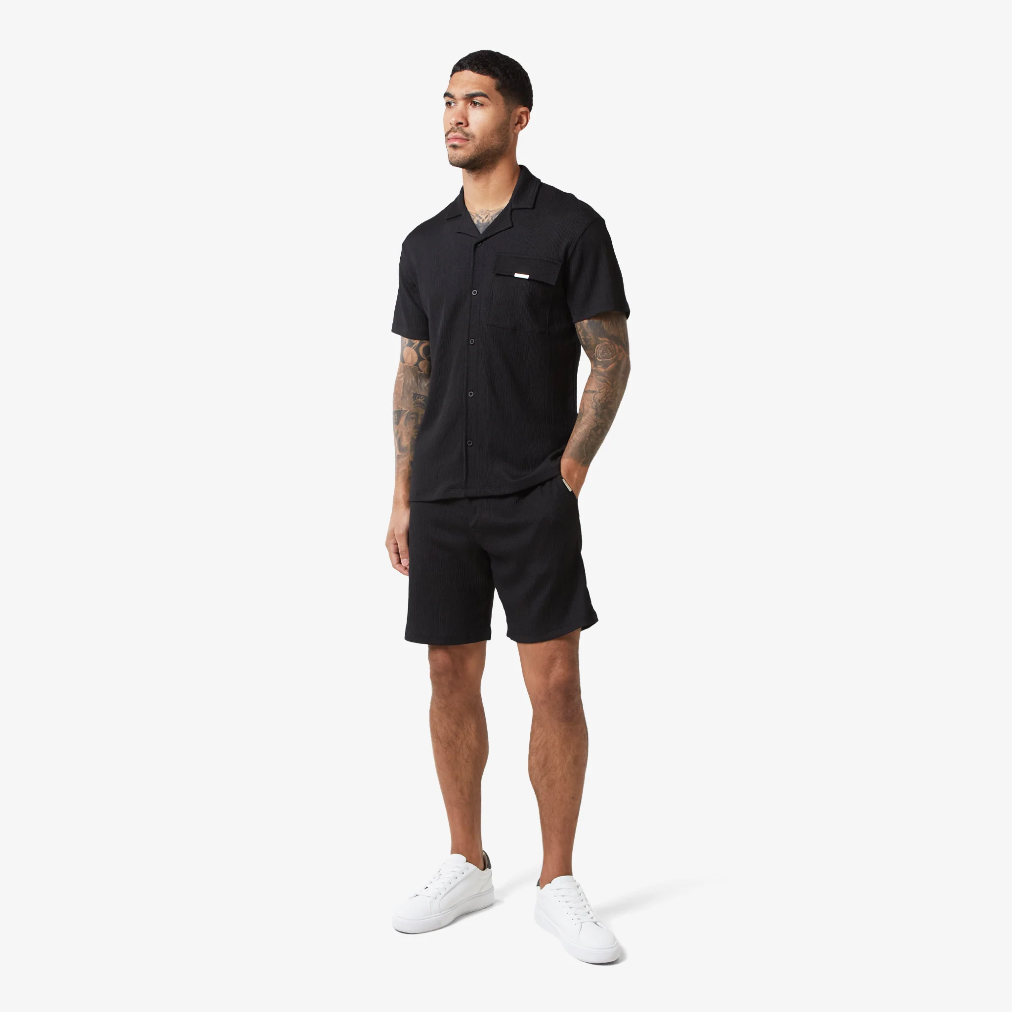 Crinkle Shirt | Black - Image 8