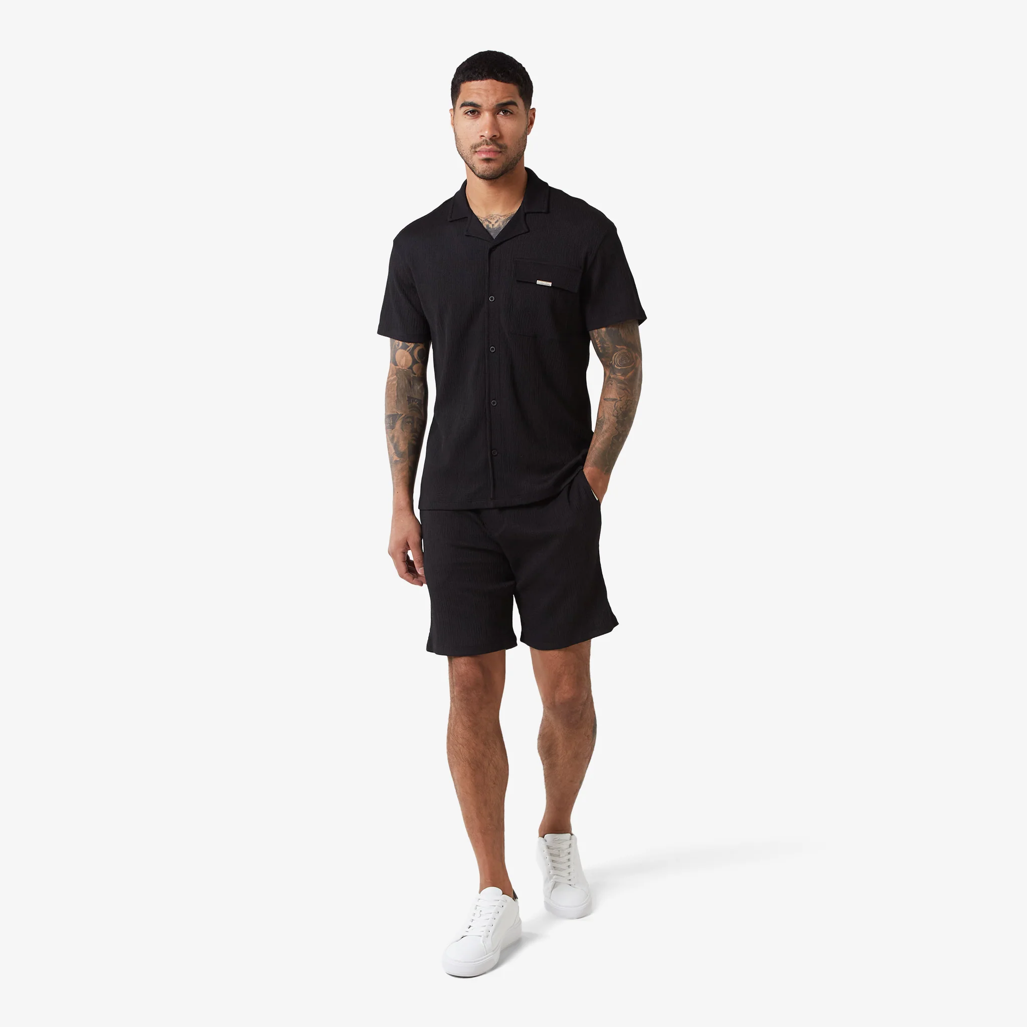 Crinkle Shirt | Black - Image 9