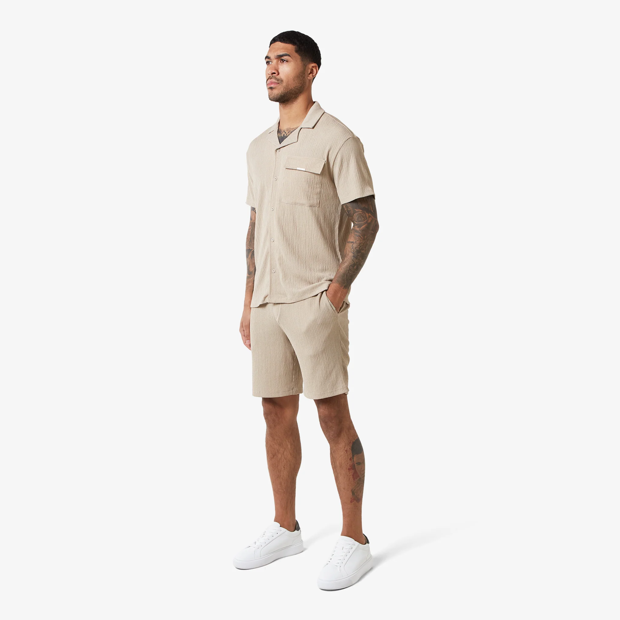 Crinkle Shirt | Stone - Image 3
