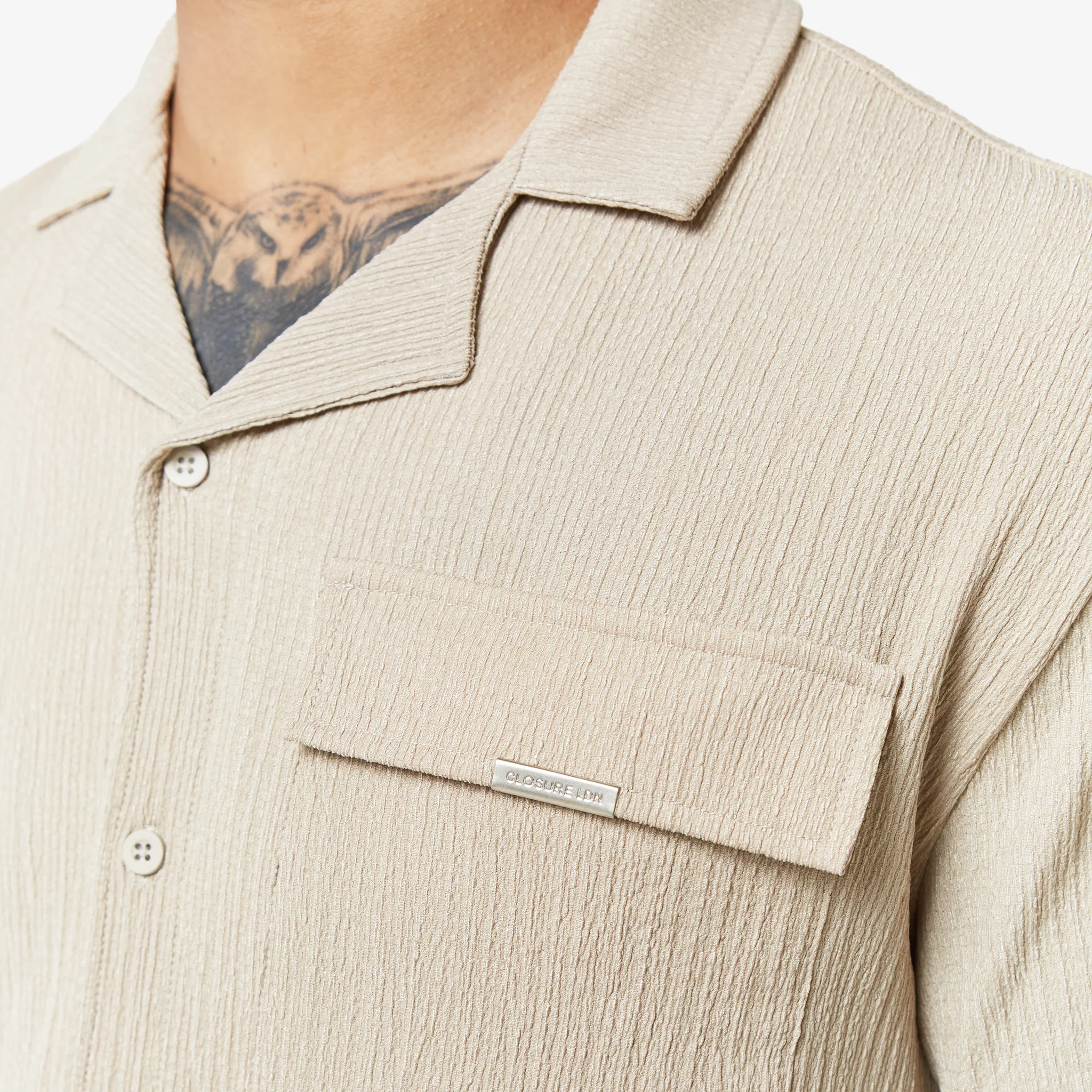 Crinkle Shirt | Stone - Image 4