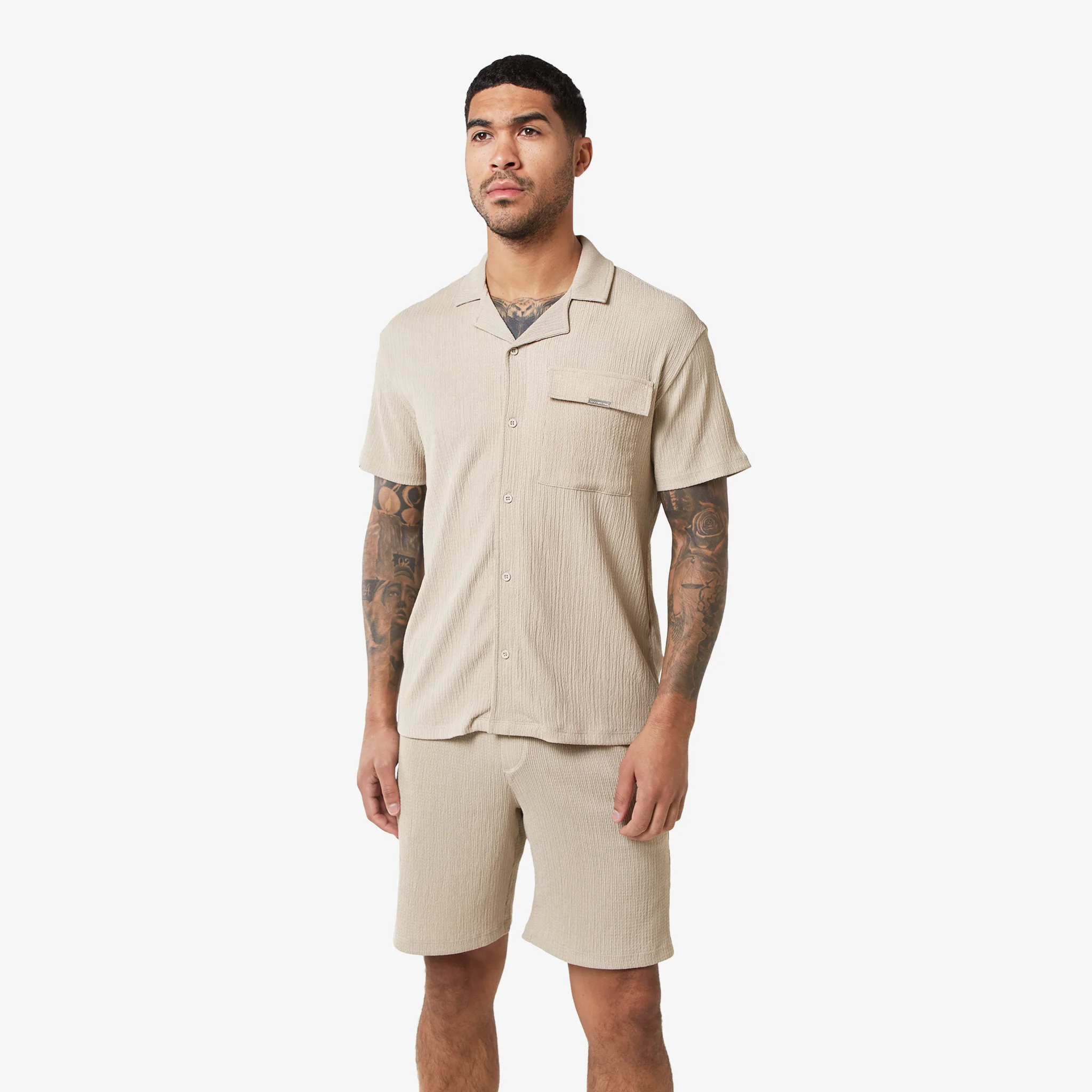 Crinkle Shirt | Stone - Image 5