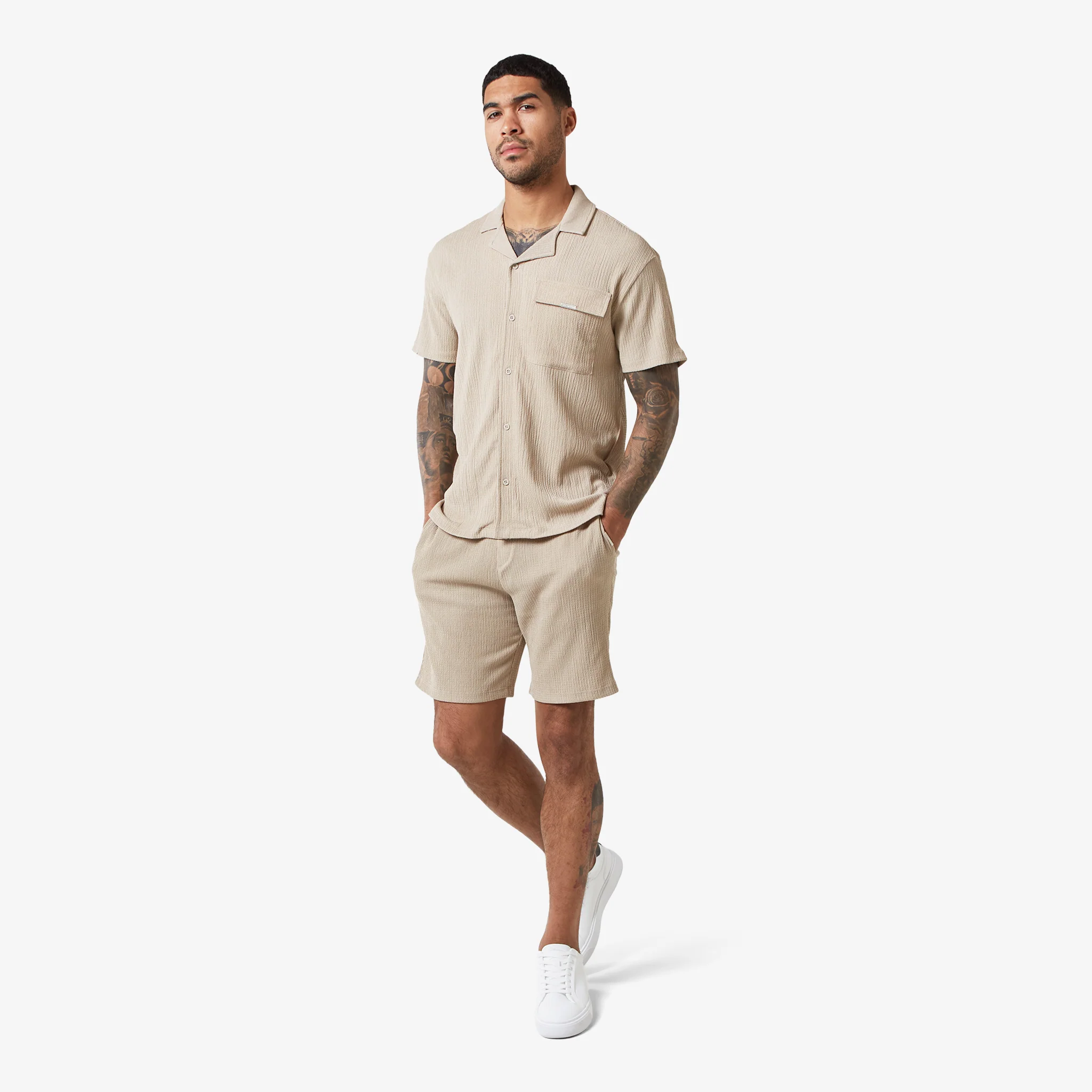 Crinkle Shirt | Stone - Image 7