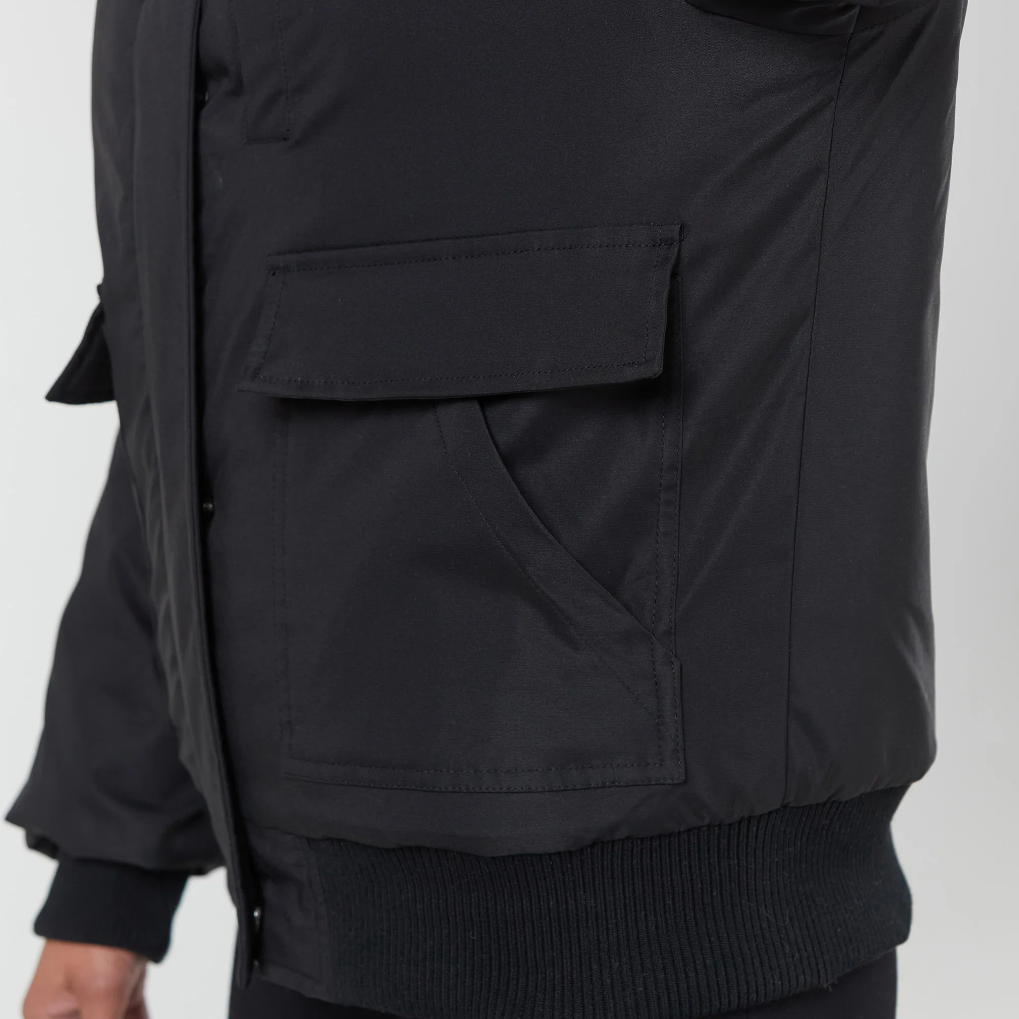 Faux Fur Cropped Parka | Black - Image 7