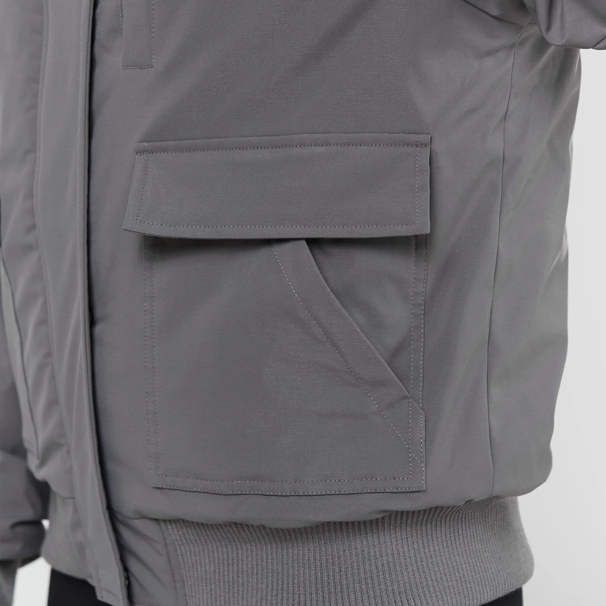 Faux Fur Cropped Parka | Charcoal - Image 8