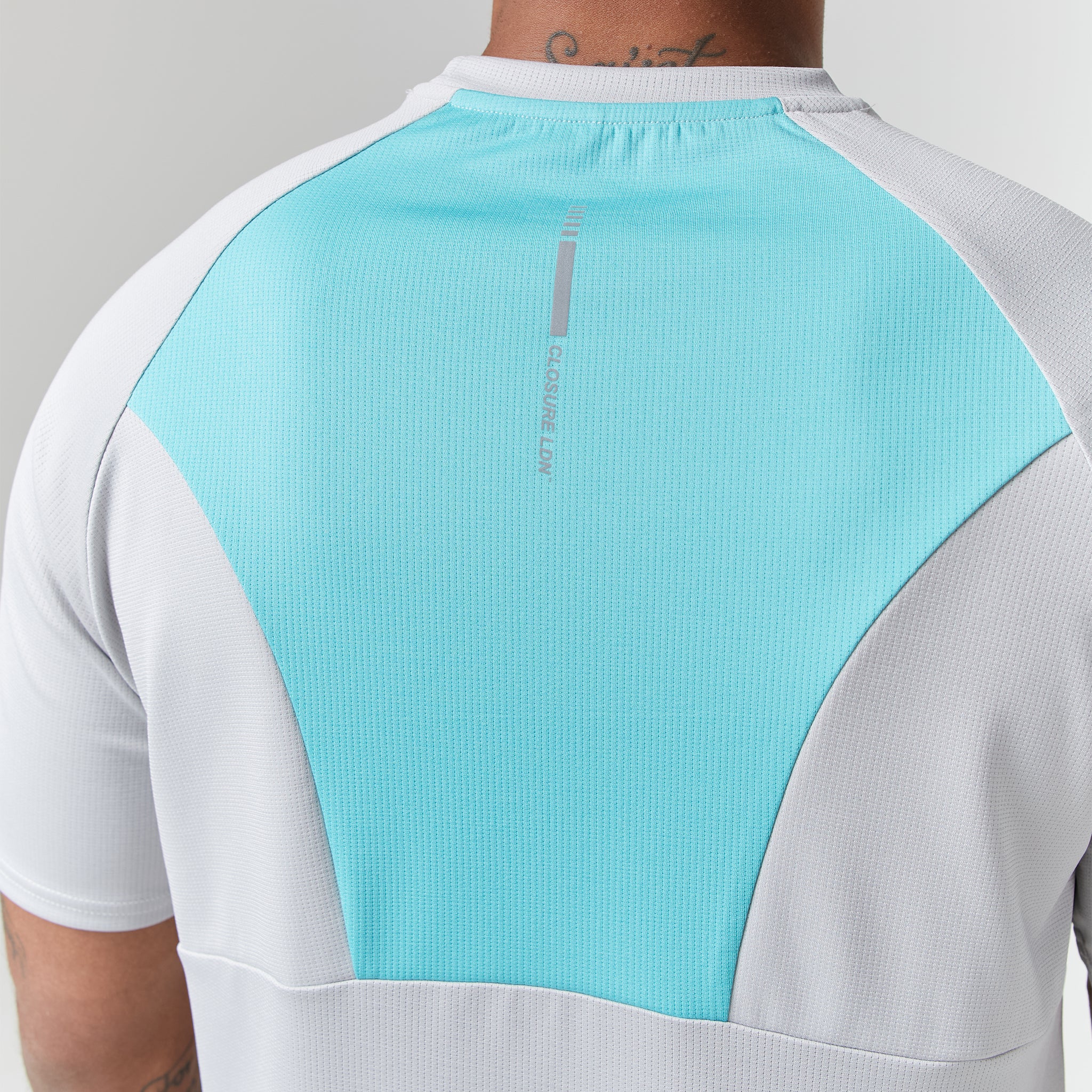 Cut & Sew Stripe Training Twinset I Ice Grey Aqua - Image 5