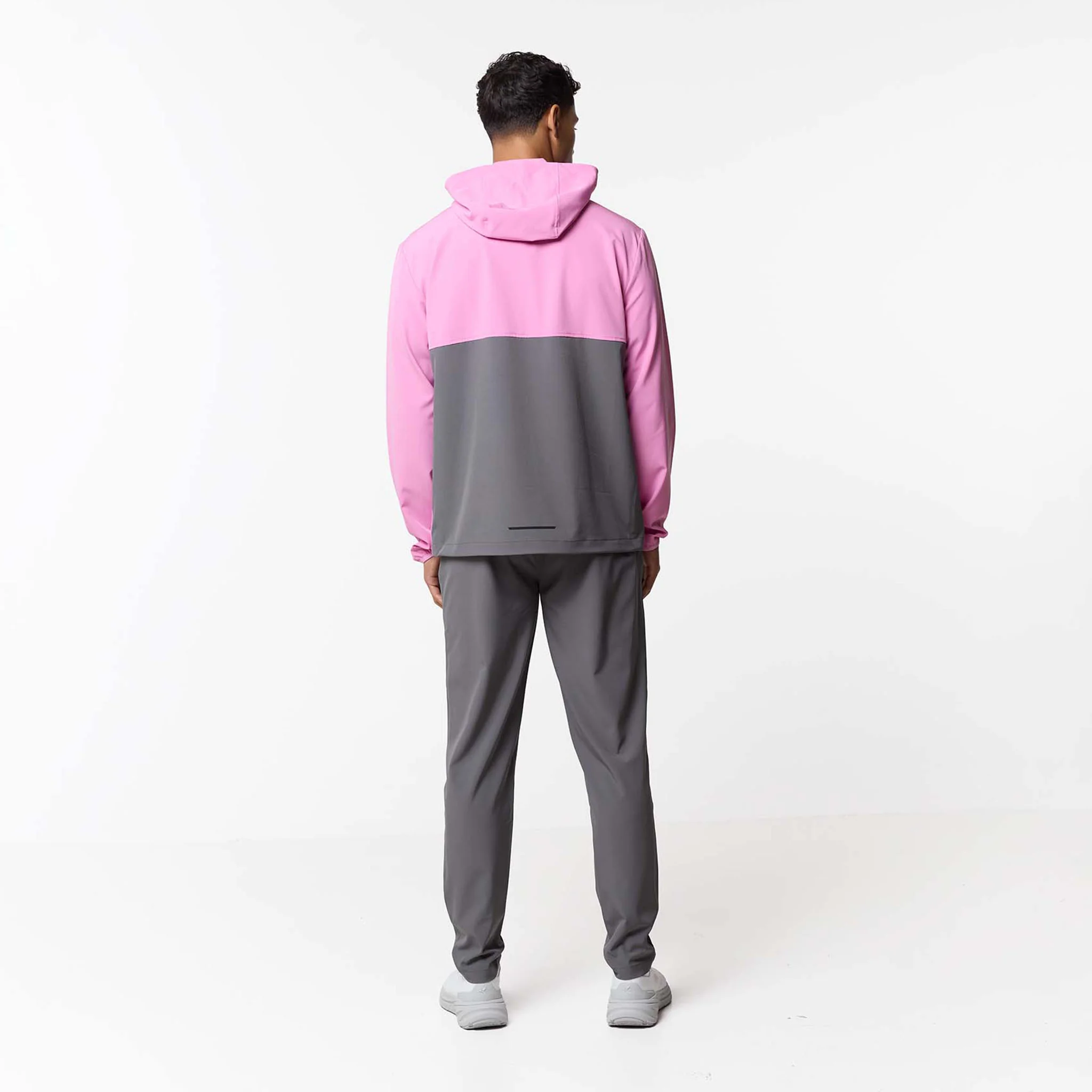 Cut And Sew Tech Tracksuit | Charcoal/Pink - Image 10