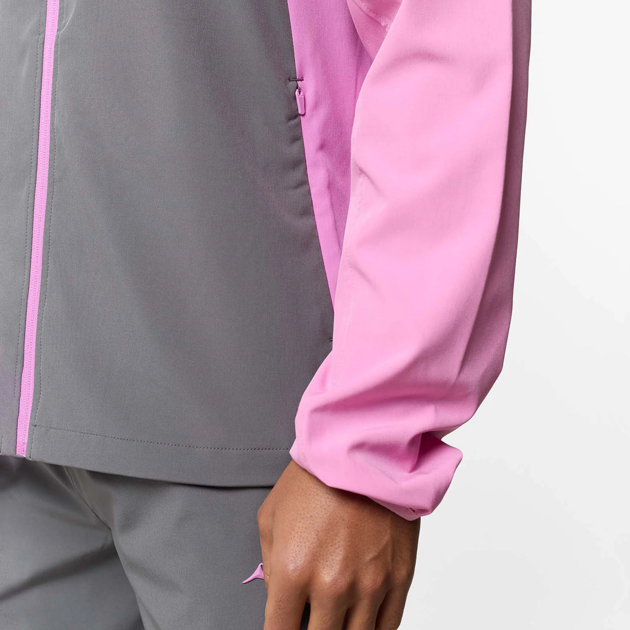 Cut And Sew Tech Tracksuit | Charcoal/Pink - Image 5
