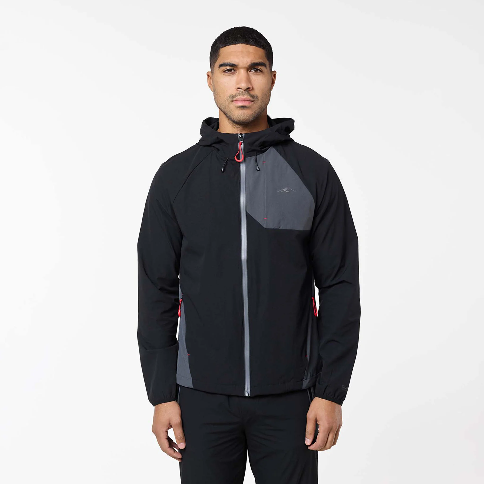 Cyclone Contrast Tracksuit | Black/Graphite/Red - Image 3