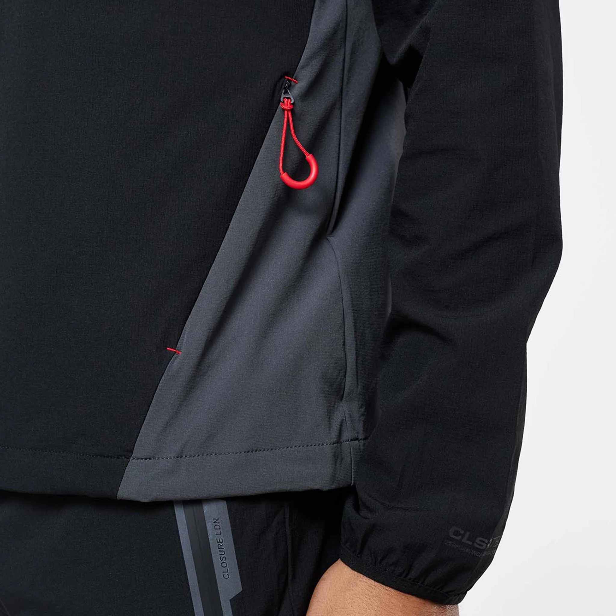Cyclone Contrast Tracksuit | Black/Graphite/Red - Image 7