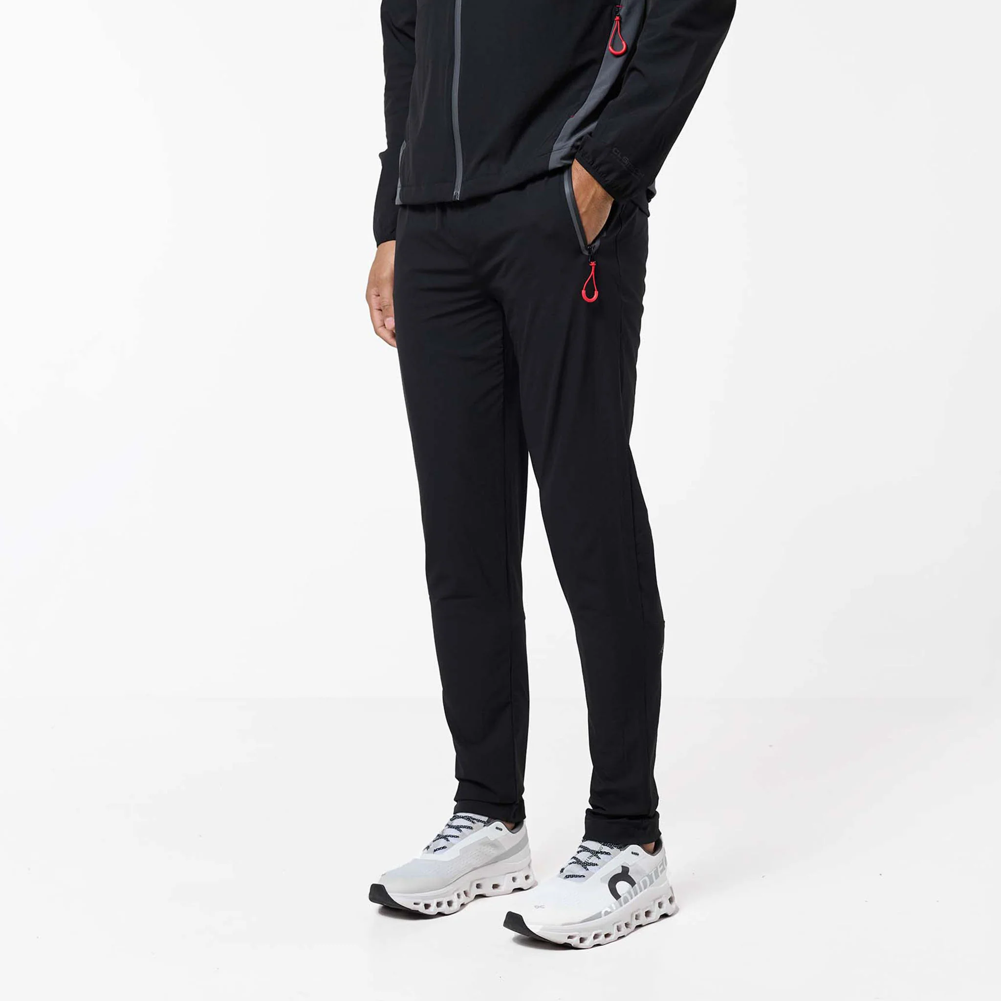 Cyclone Contrast Tracksuit | Black/Graphite/Red - Image 8