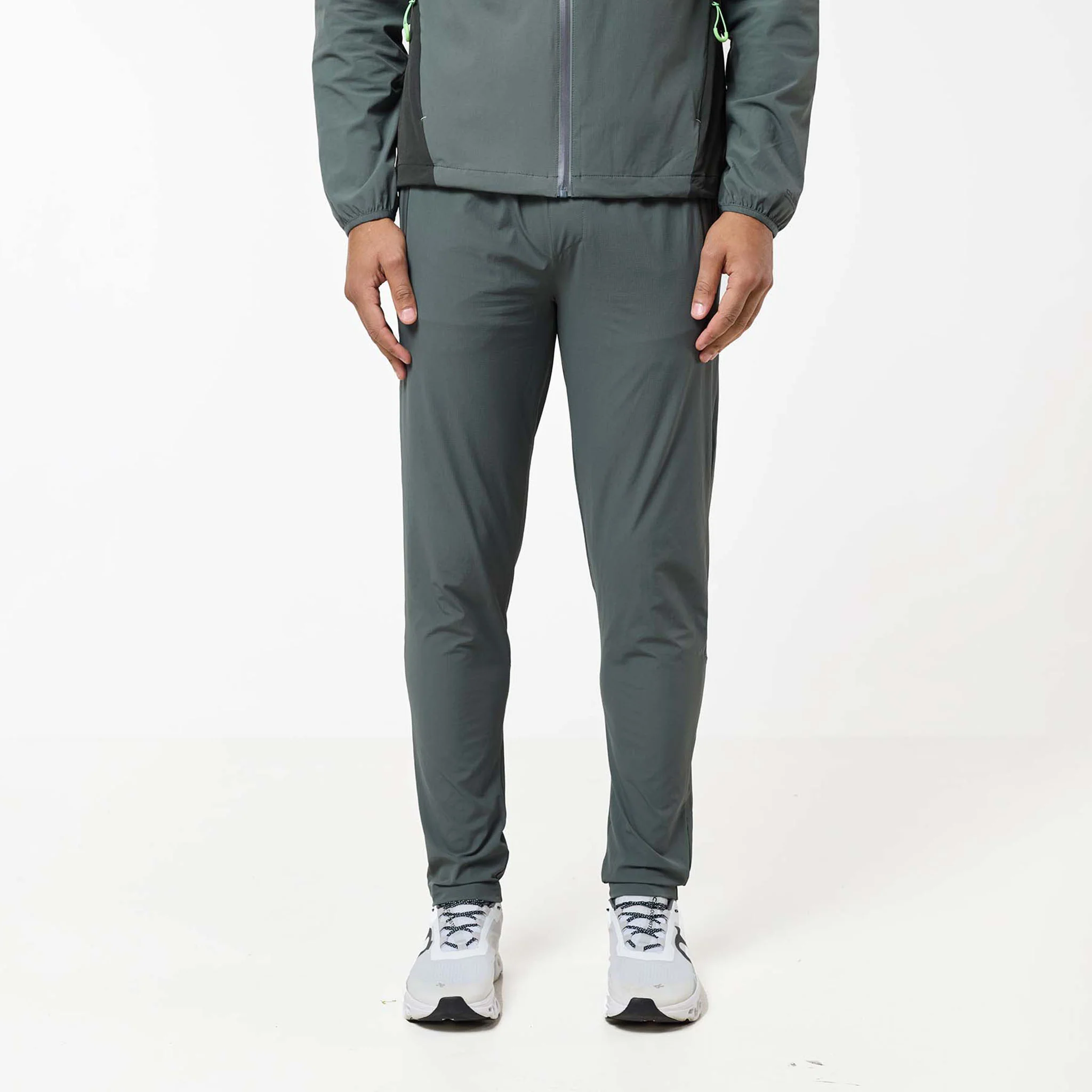 Cyclone Contrast Tracksuit | Forest/Neon Green - Image 11
