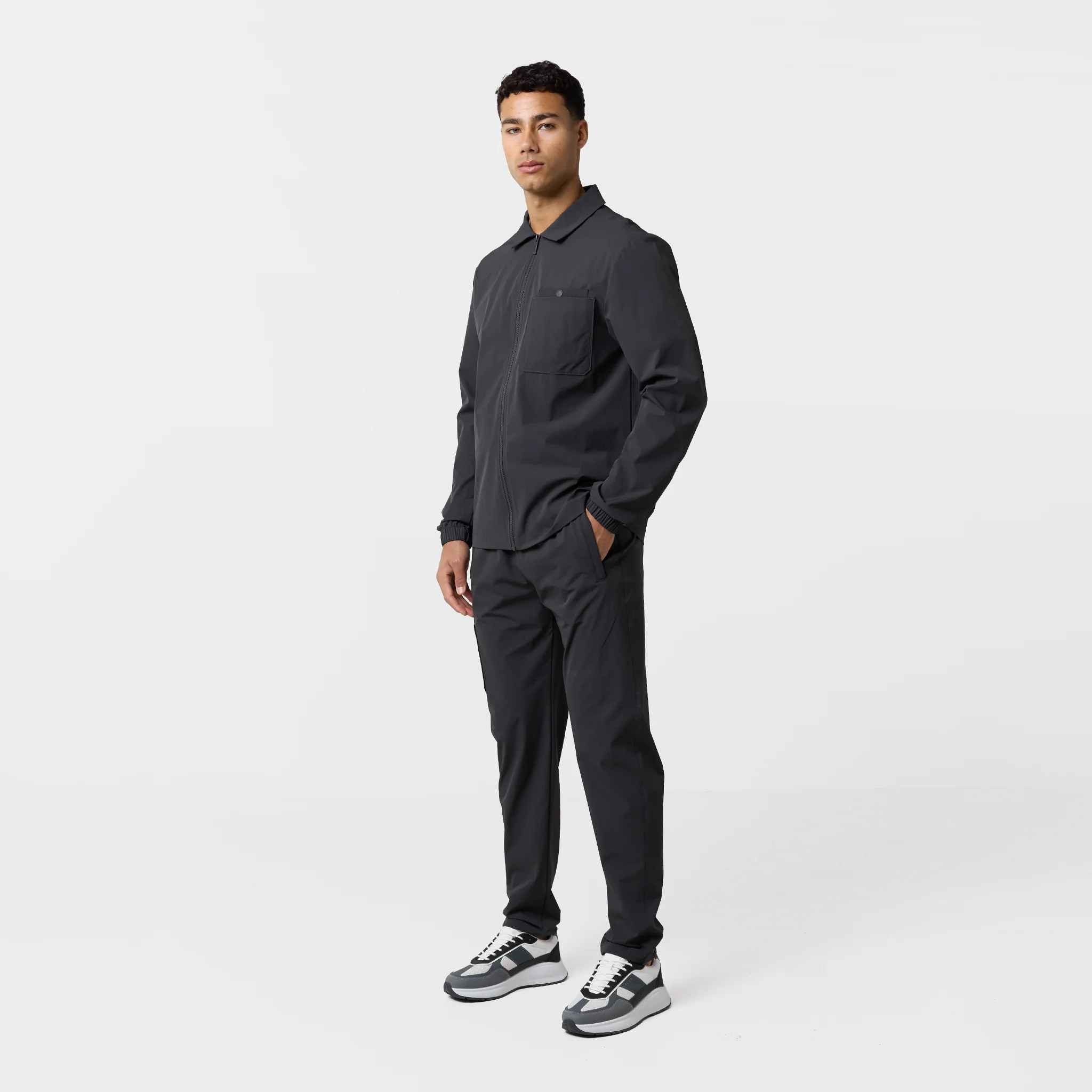 Double Pocket Tech Overshirt | Charcoal - Image 5