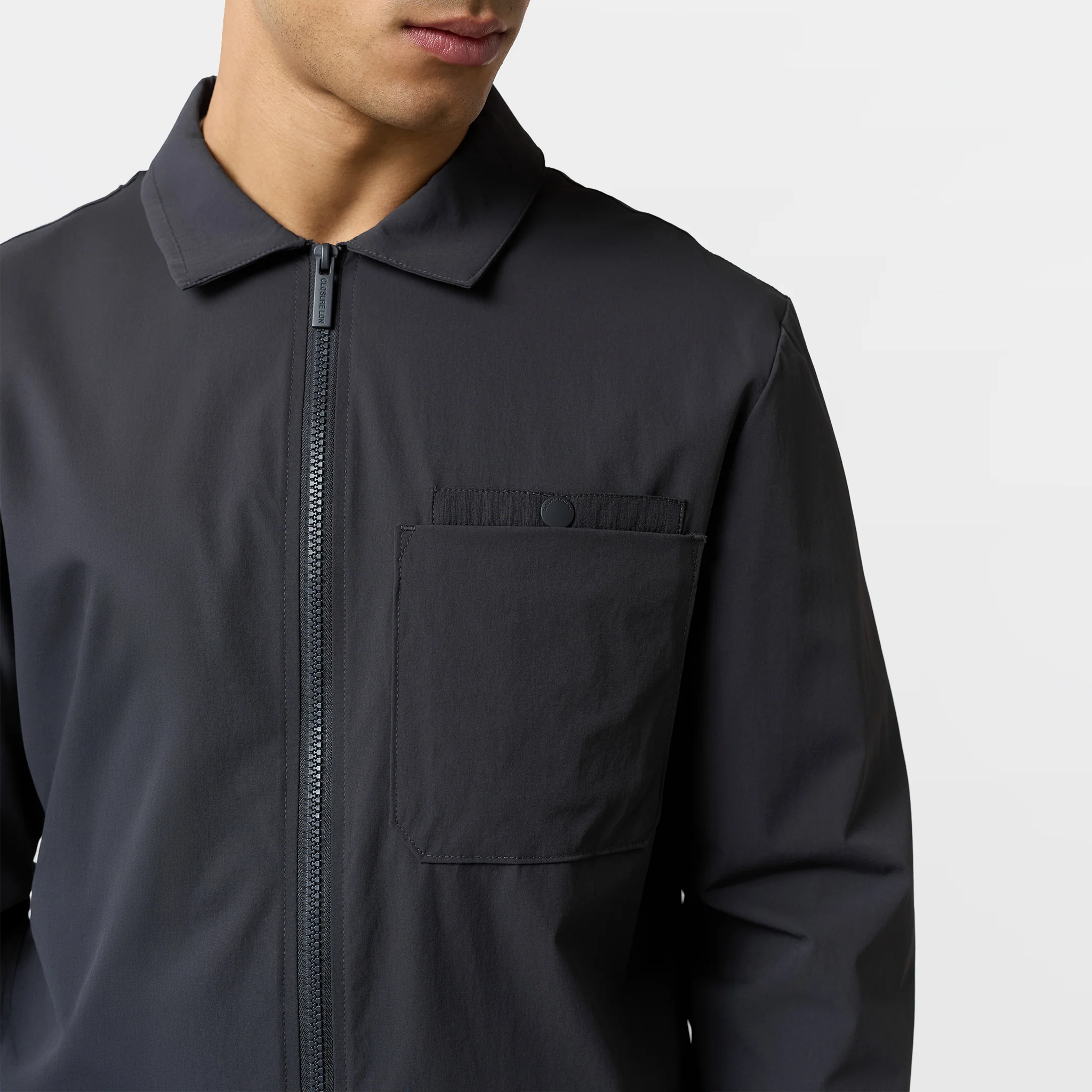Double Pocket Tech Overshirt | Charcoal - Image 6