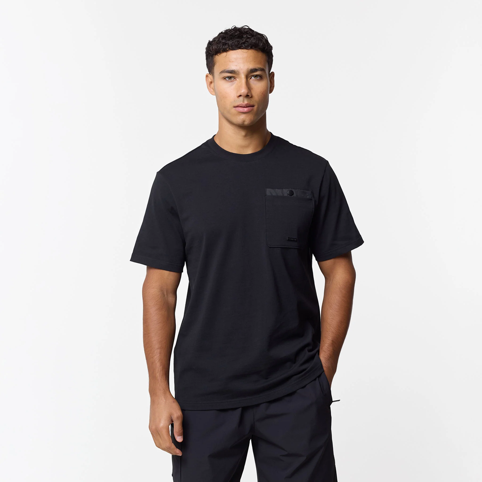 Double Pocket Tech T-Shirt | Black - Image 4